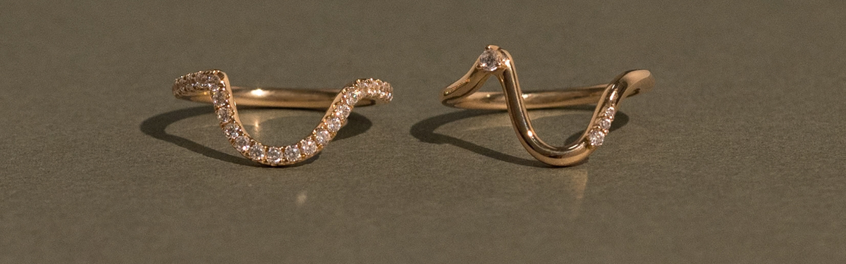 stacking wedding ring with engagement ring