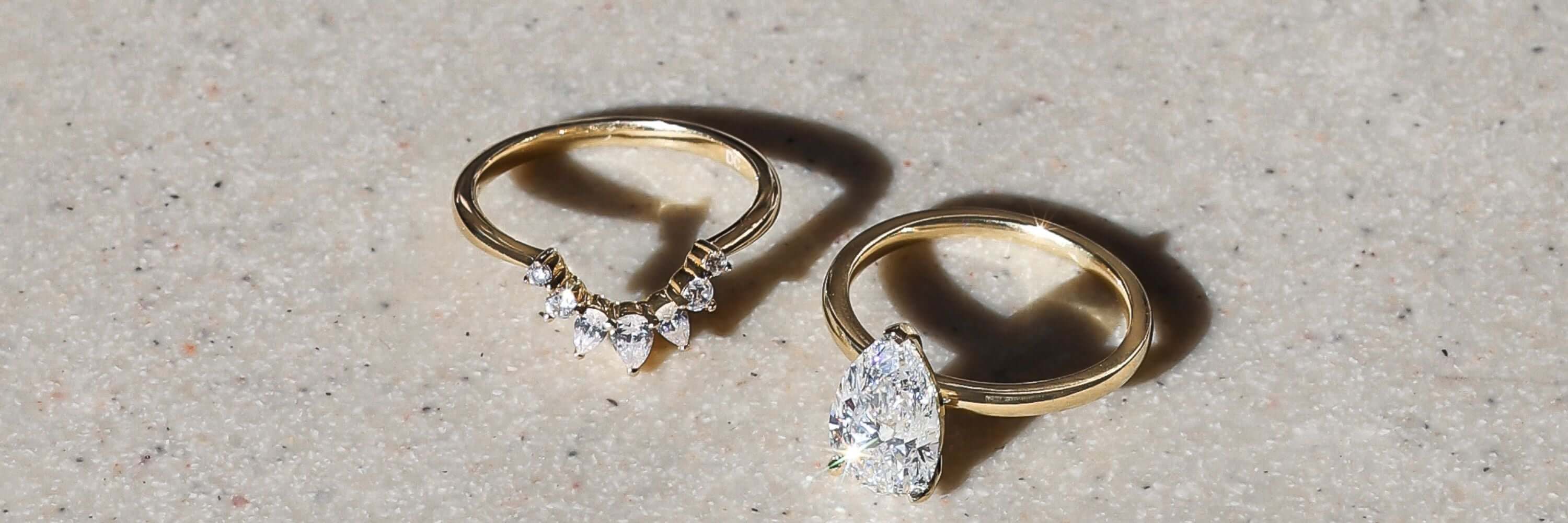 stacking wedding ring with engagement ring