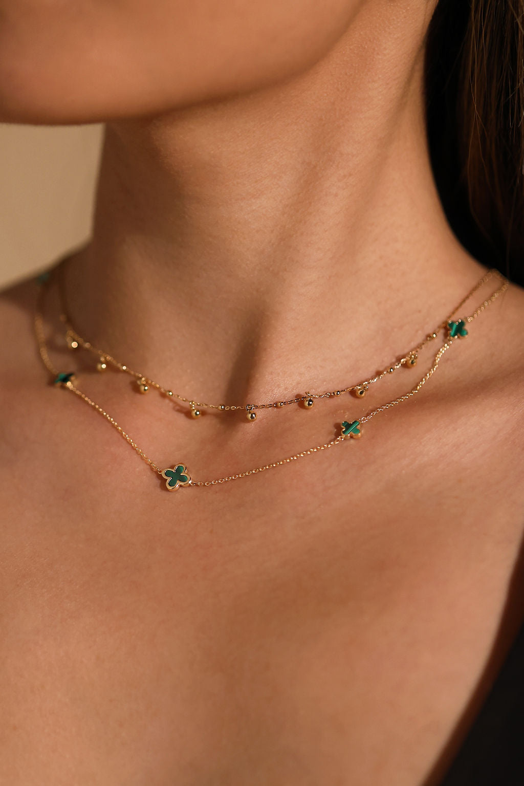 Multi Bead Drop Necklace