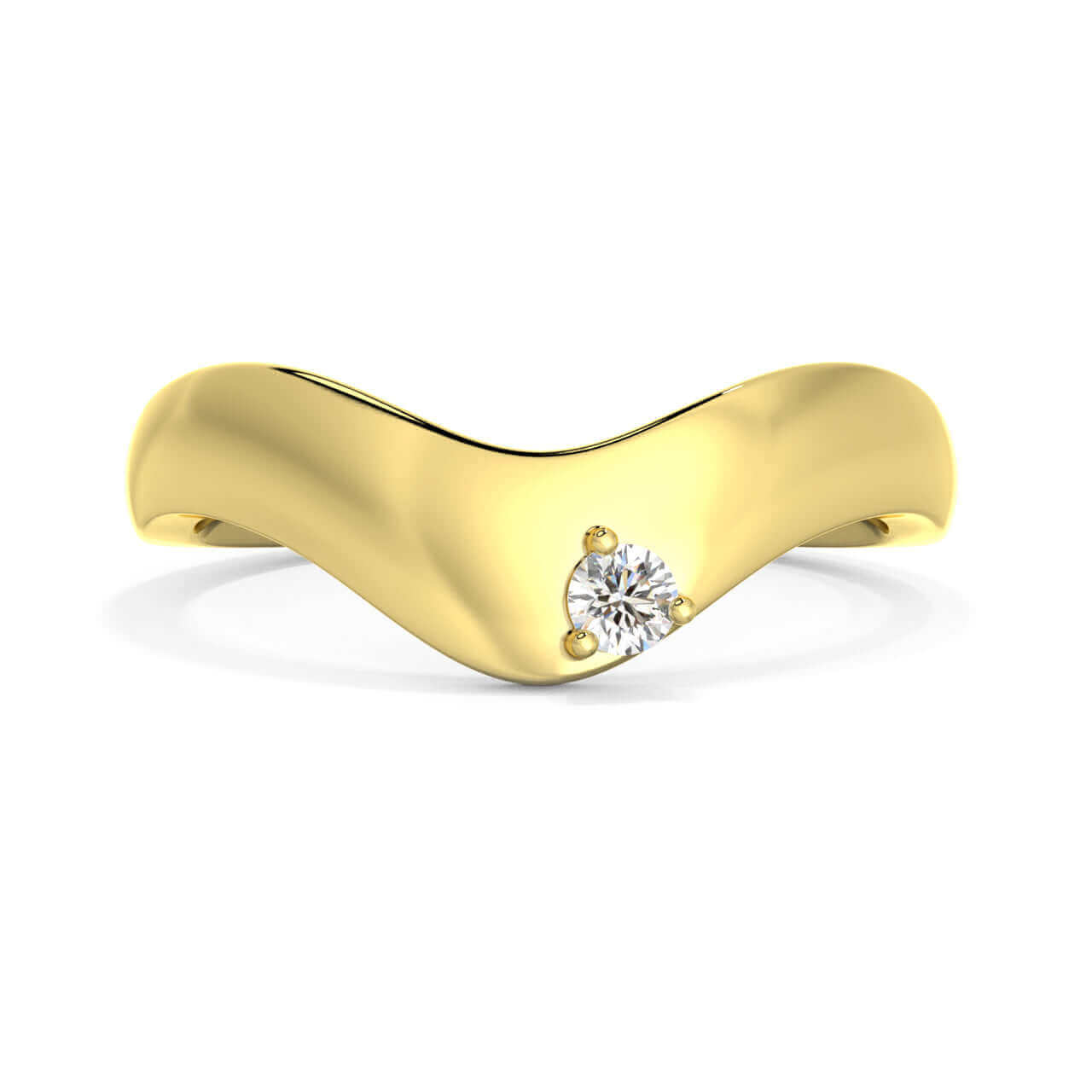 Curved chunky diamond wishbone