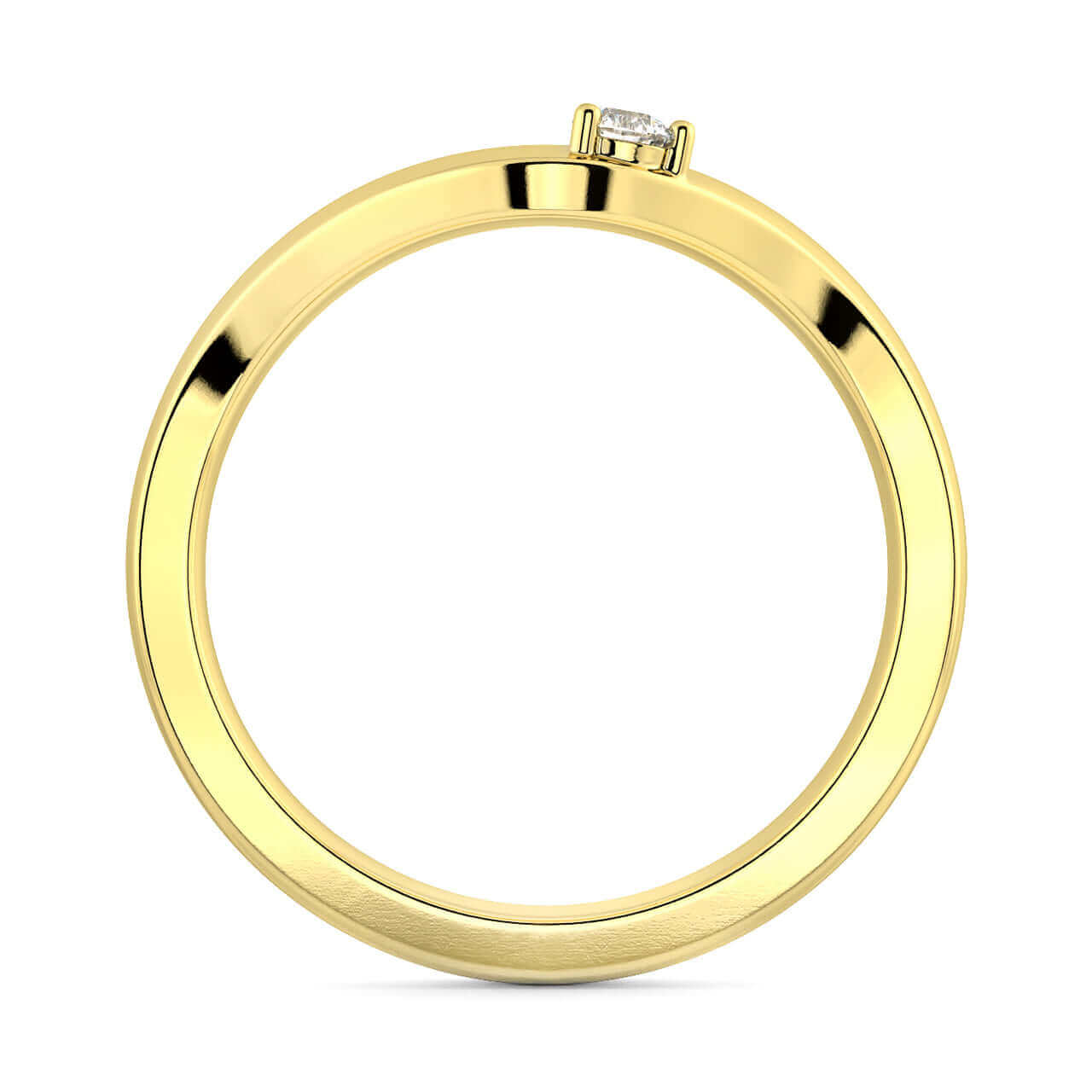 Curved chunky diamond wishbone