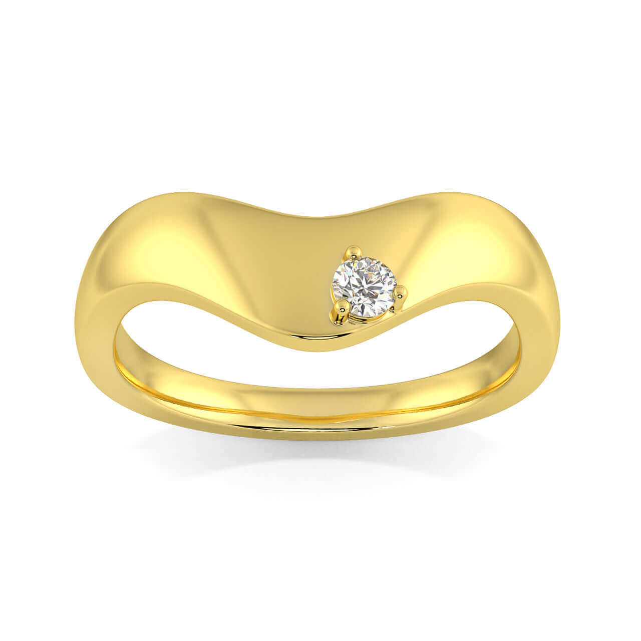 Curved chunky diamond wishbone