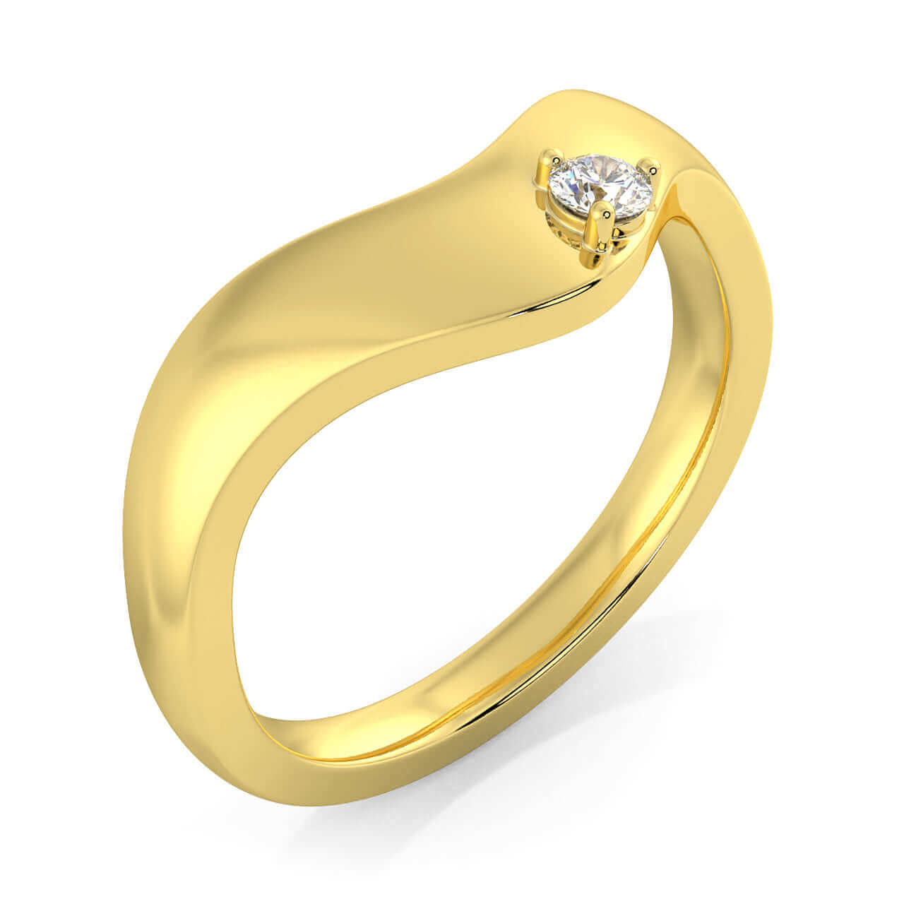 Curved chunky diamond wishbone