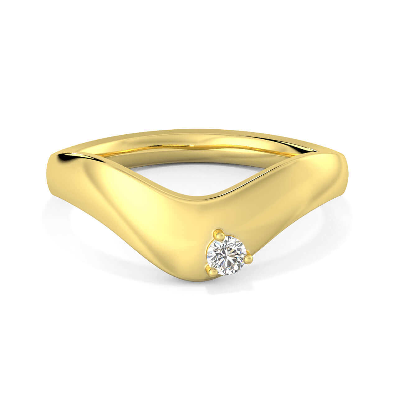 Curved chunky diamond wishbone