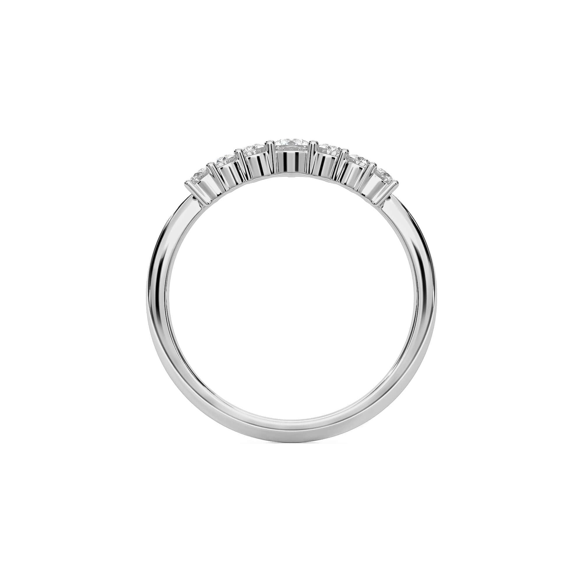 Graduated Crown Wedding Band