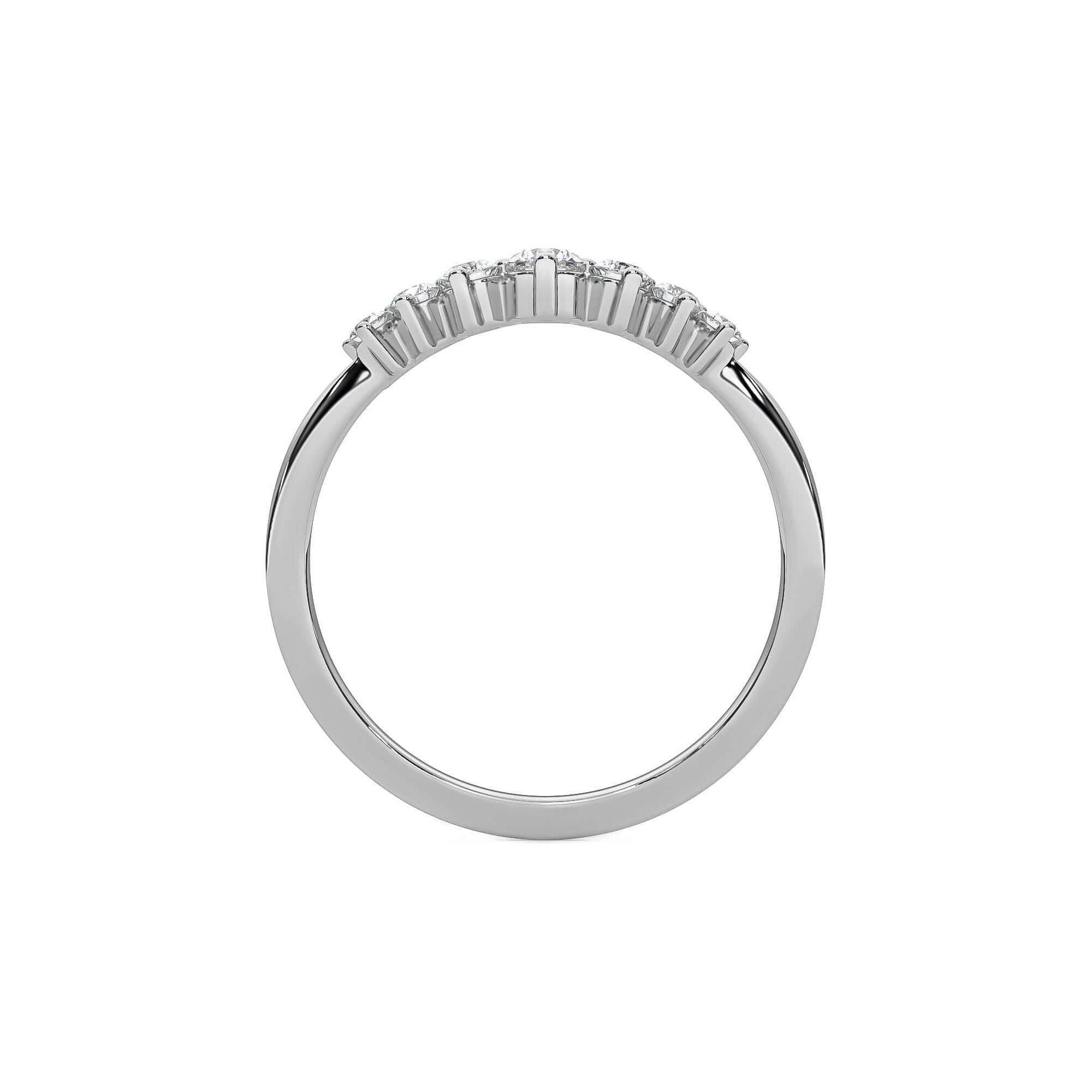 Graduated Crown Wedding Band