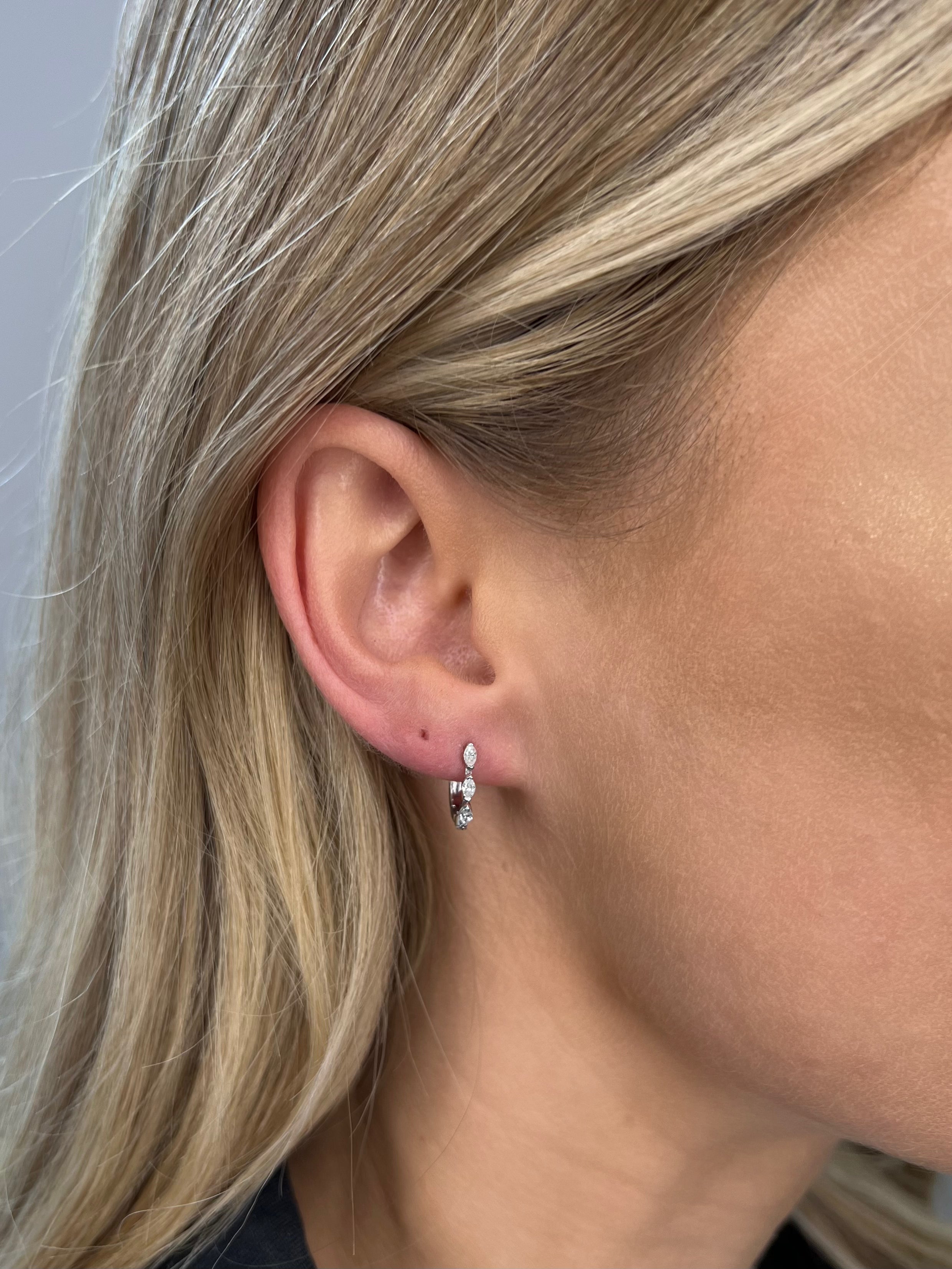 Diamond hoop earrings