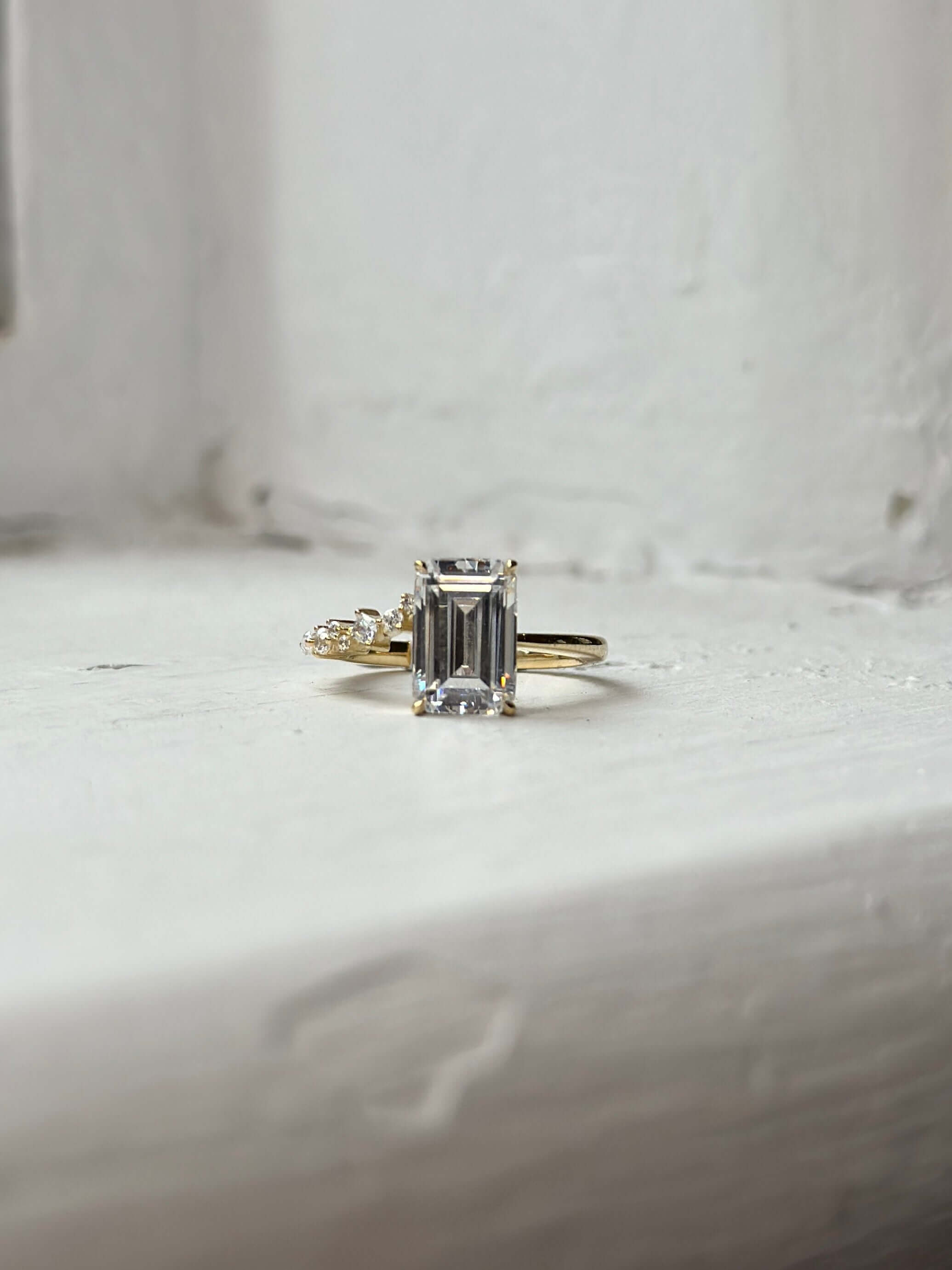 emerald cut engagement ring