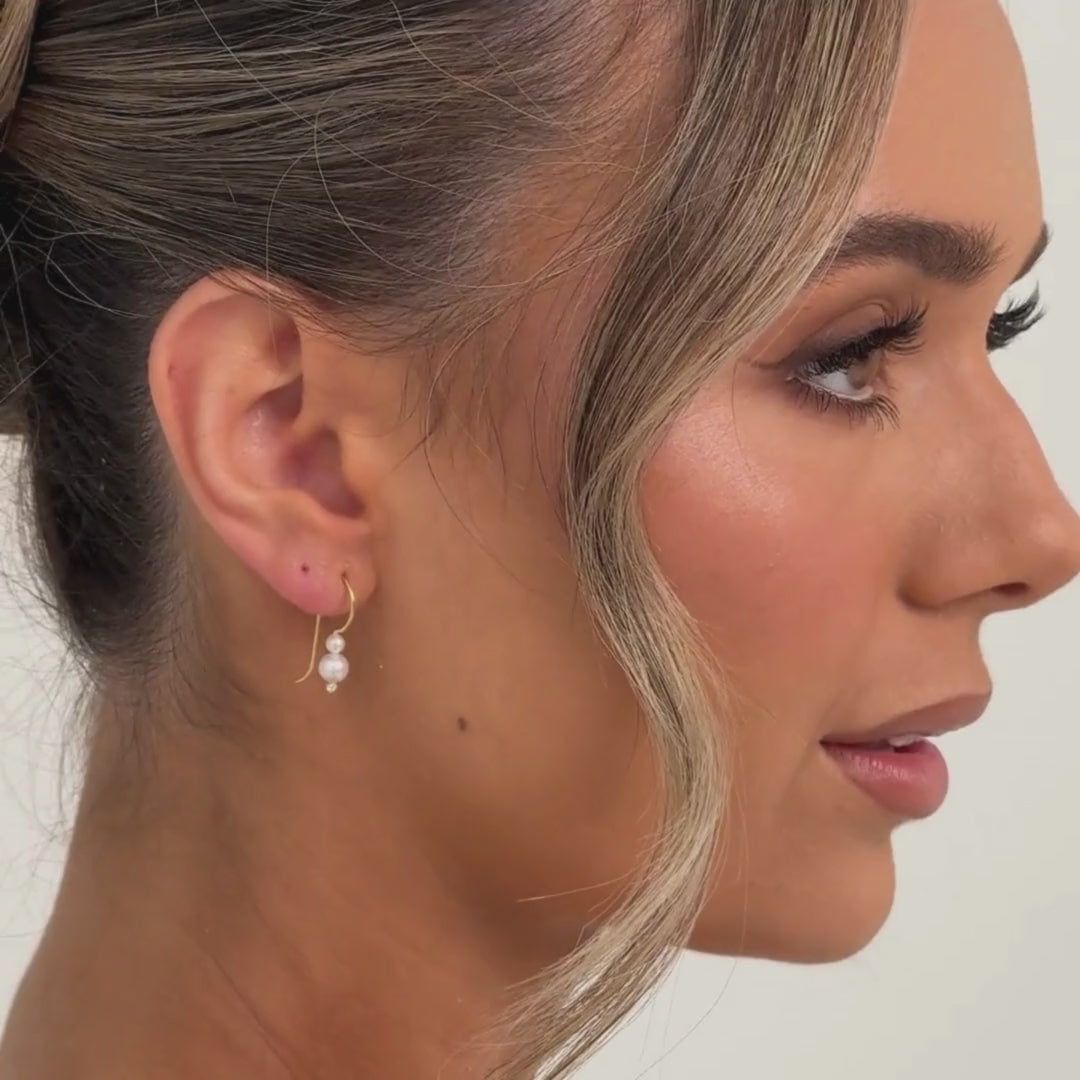 pearl drop earrings