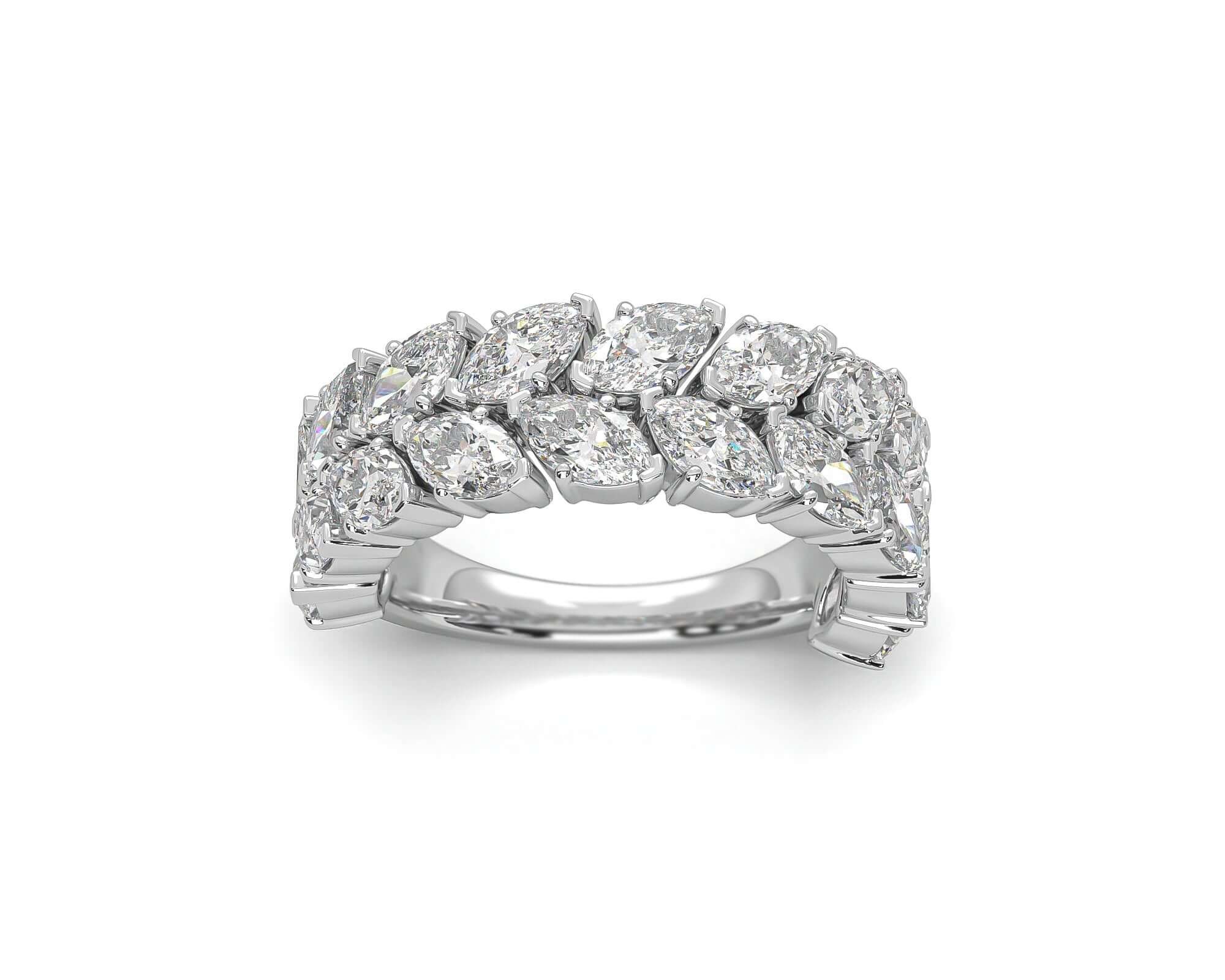 Double Row Marquise Diamond Band