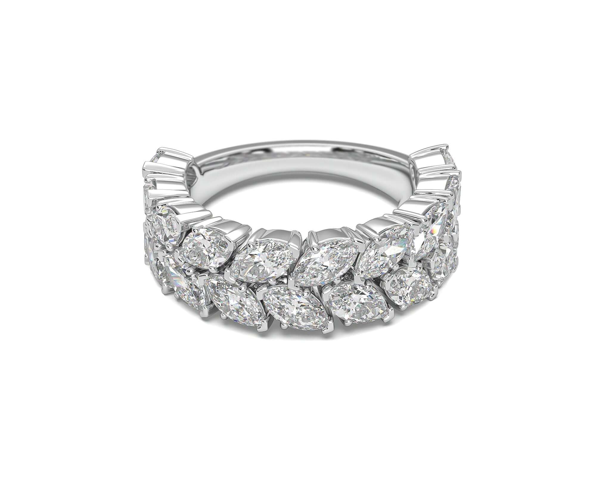 Double Row Marquise Diamond Band
