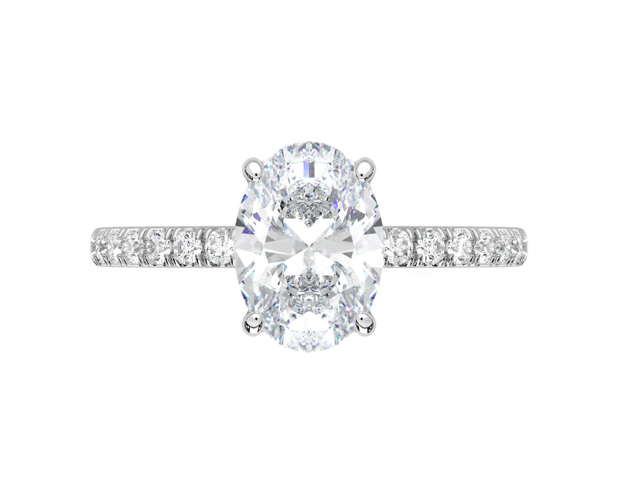 Hallie Oval Diamond Engagement Ring
