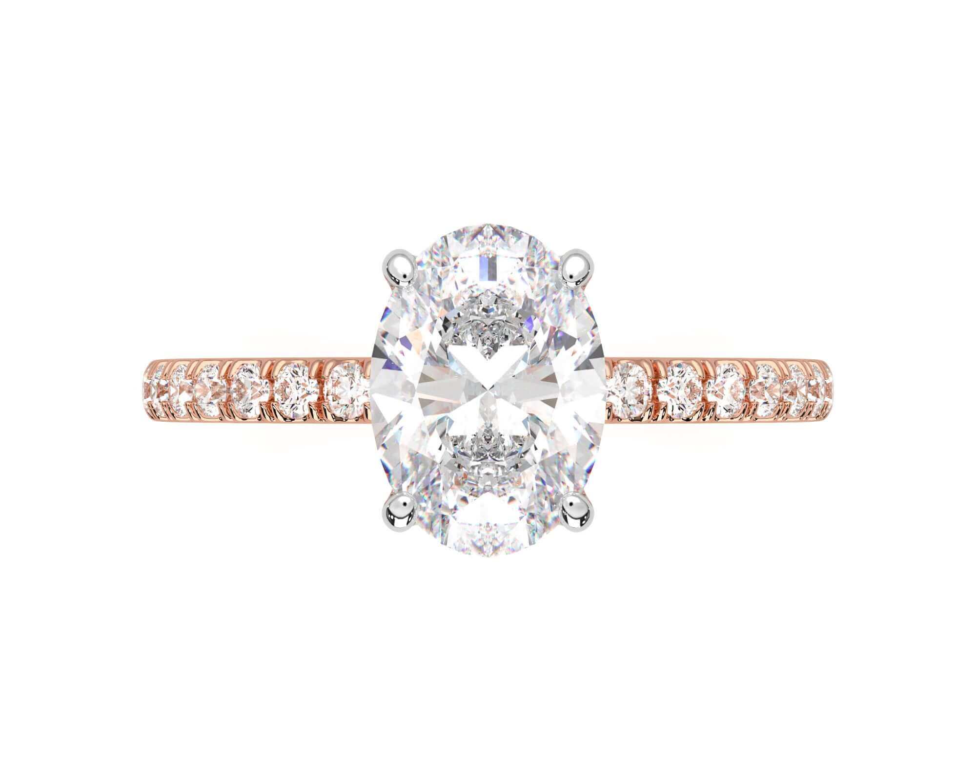 Hallie Oval Diamond Engagement Ring