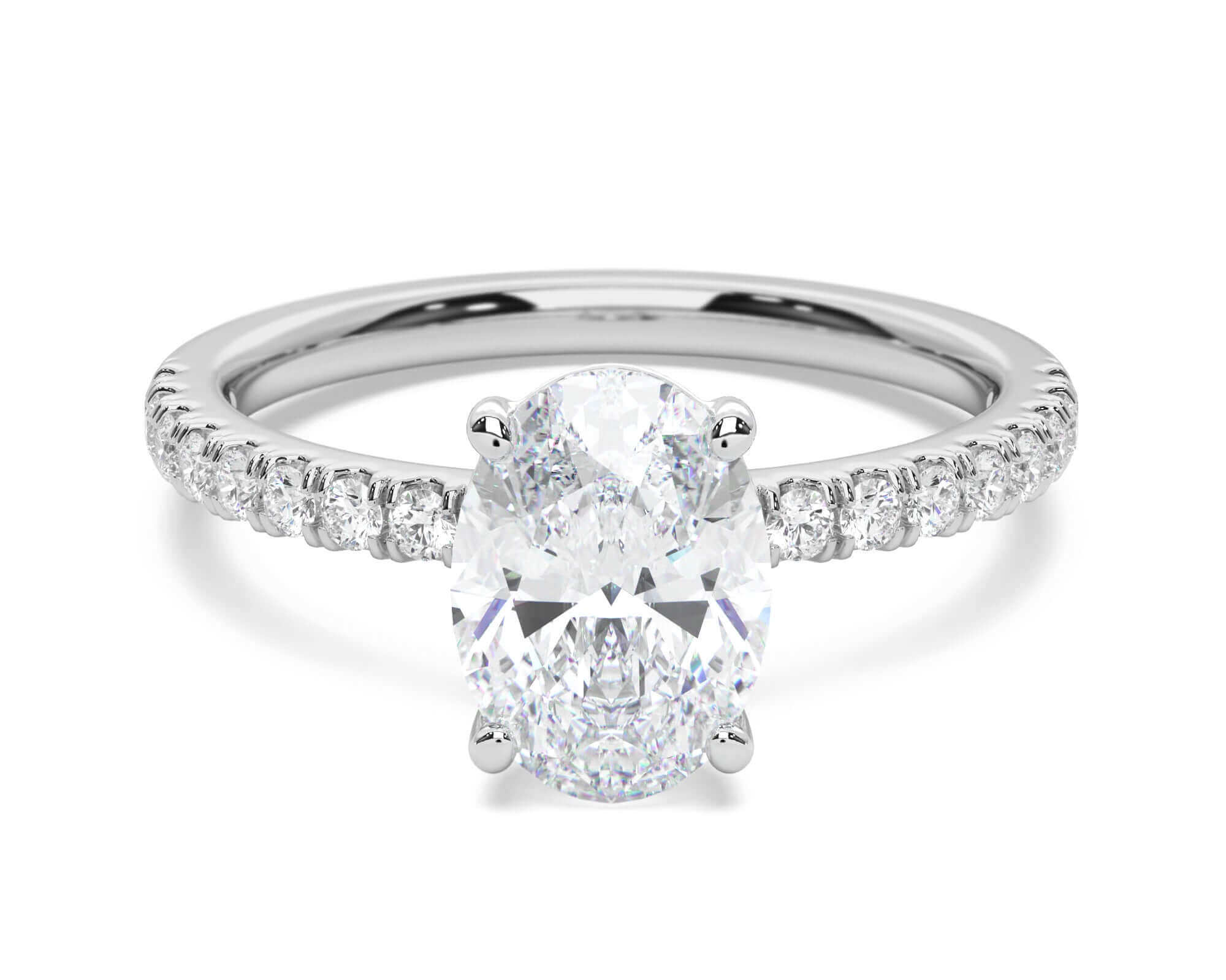 Hallie Oval Diamond Engagement Ring