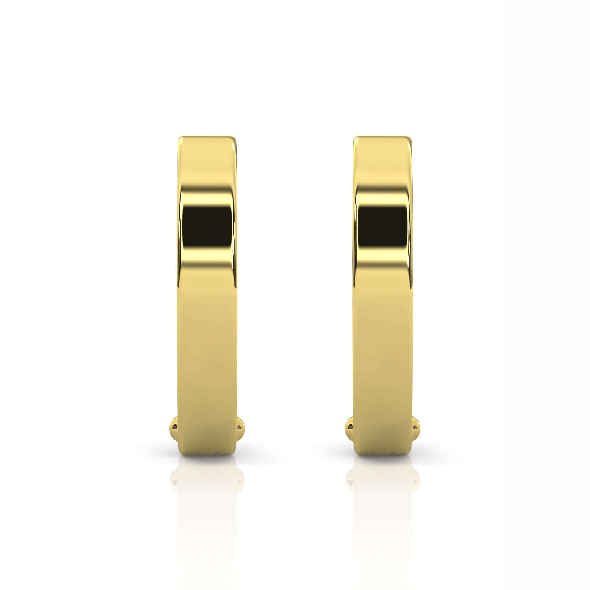 10mm Yellow Gold Huggies Earrings