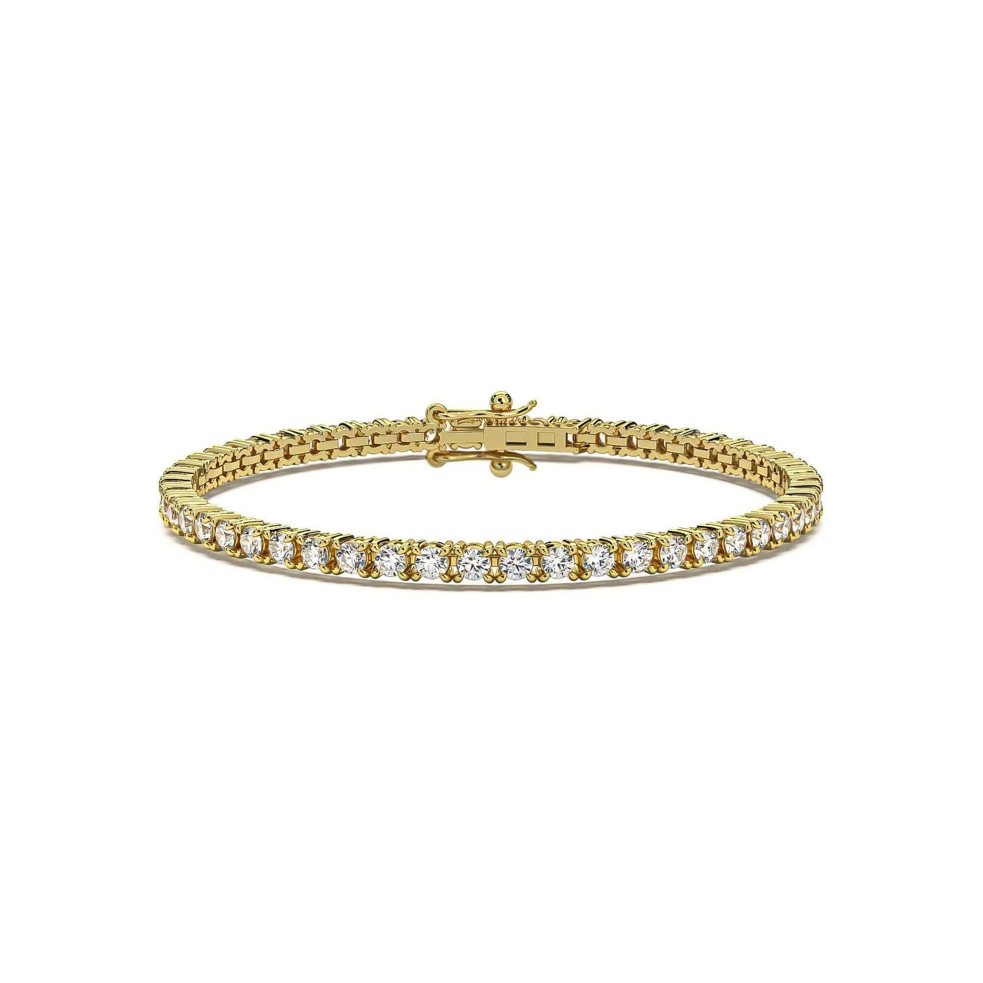 Diamond Tennis Bracelets - Yellow Gold Tennis Bracelet Bracelets