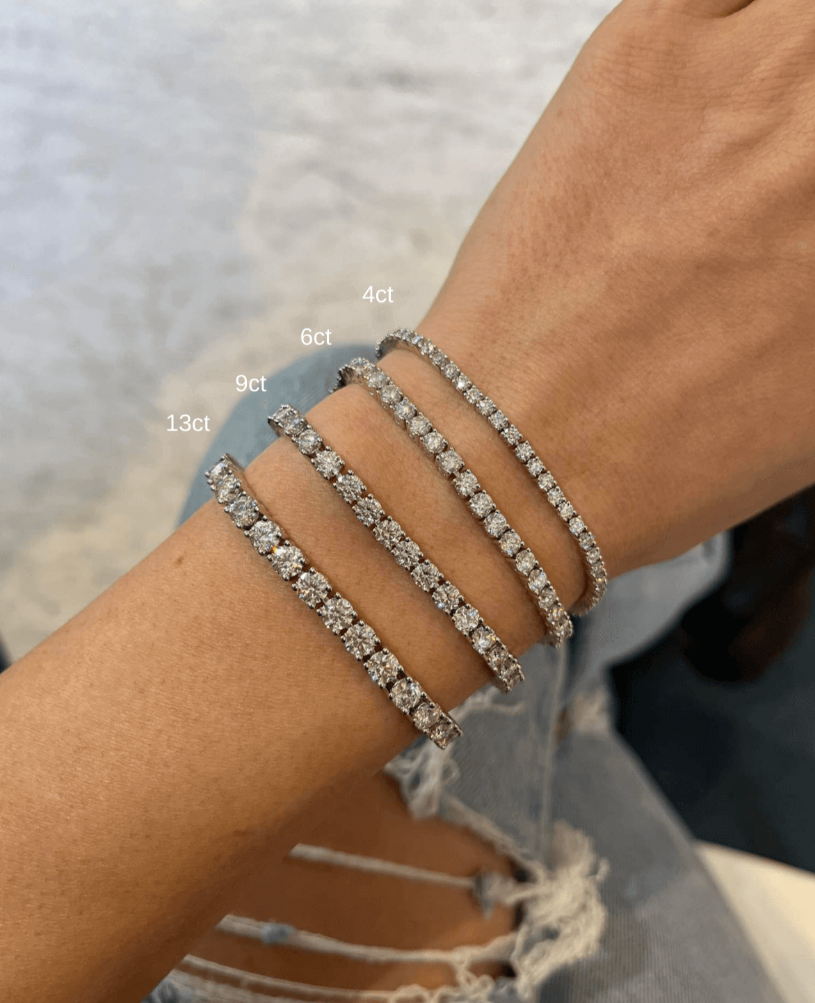 Diamond Tennis Bracelets - White Gold Tennis Bracelet Bracelets