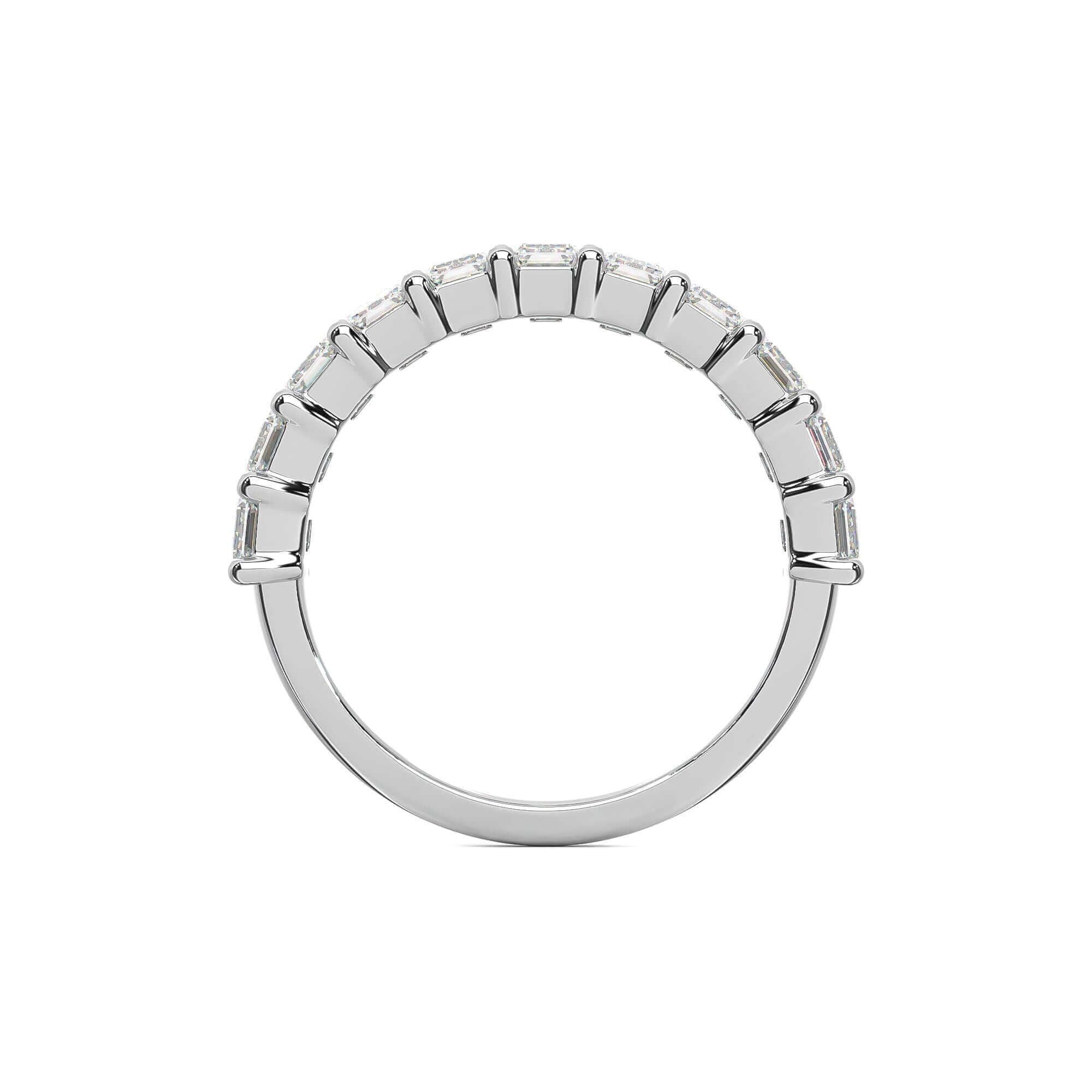 Chunky Emerald Cut Diamond Band