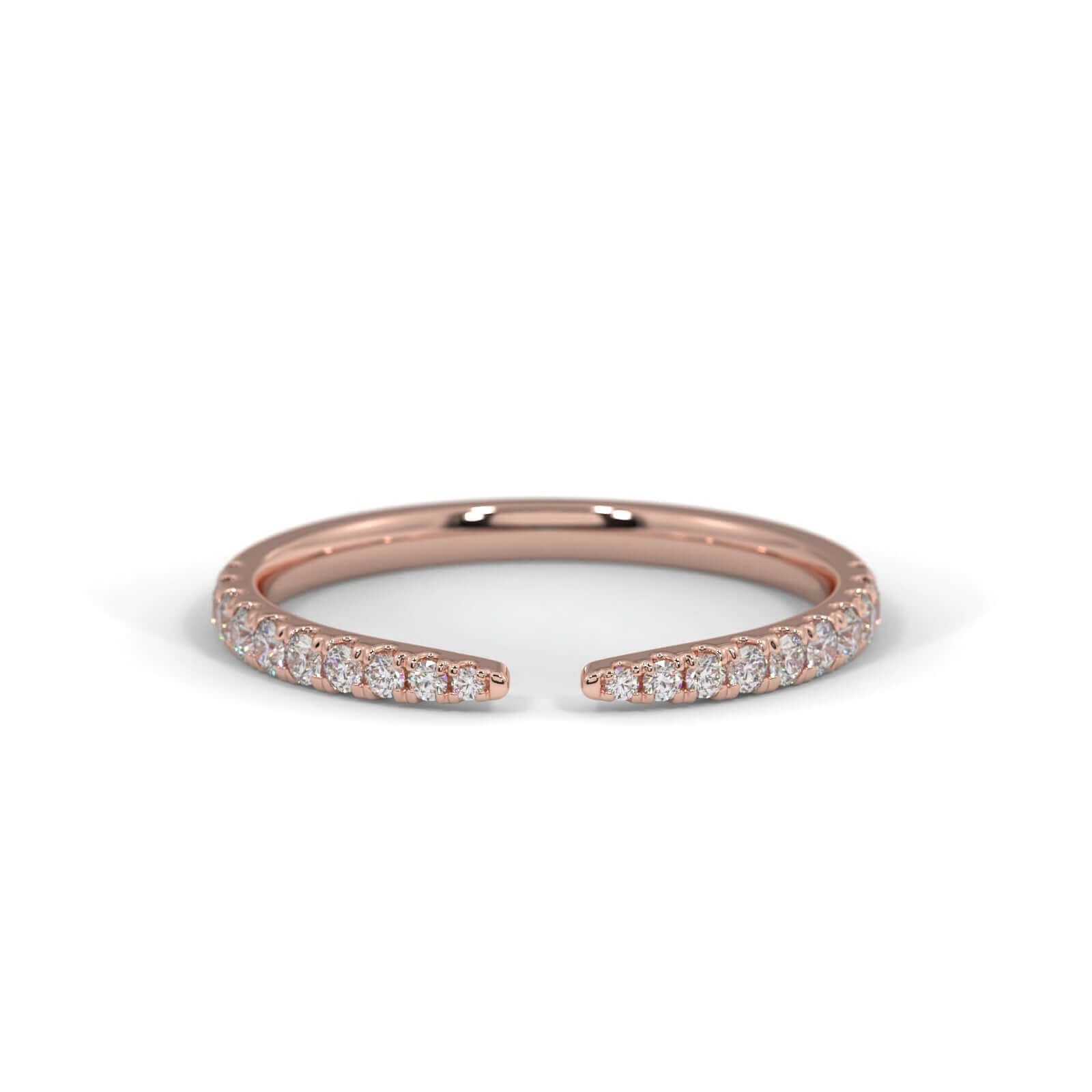 Diamond Claw Ring - Rose Gold Rings