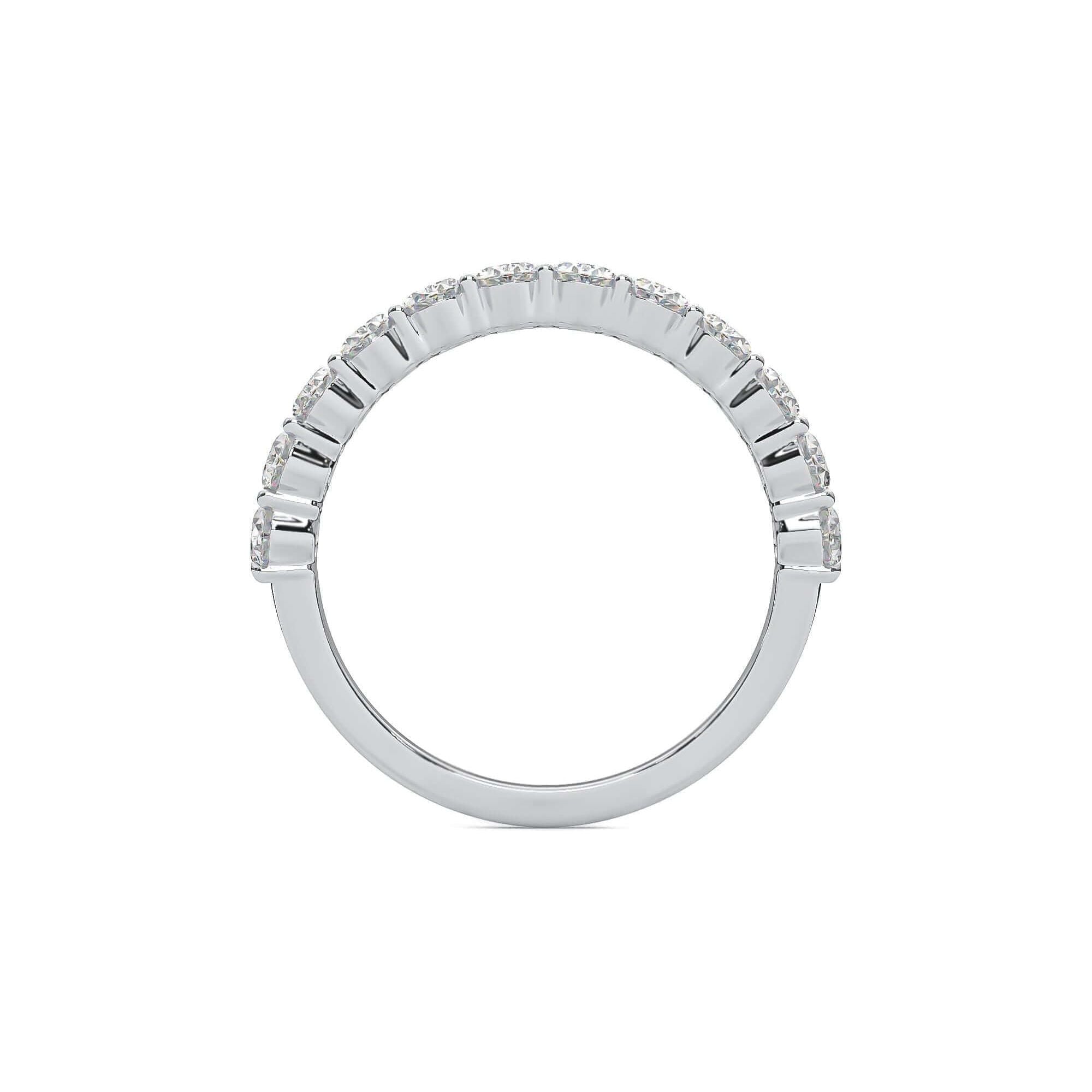 Chunky Oval Diamond Bubble Band Rings