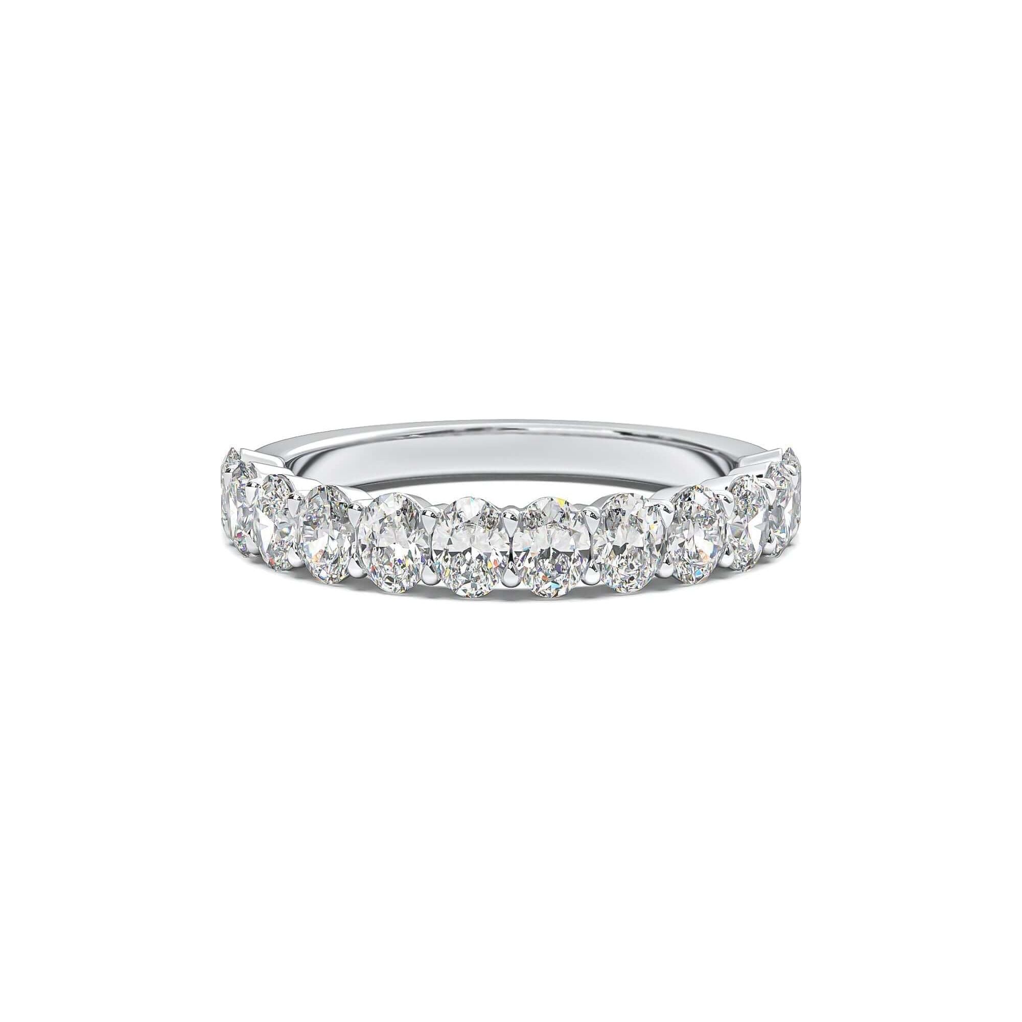 Chunky Oval Diamond Bubble Band Rings