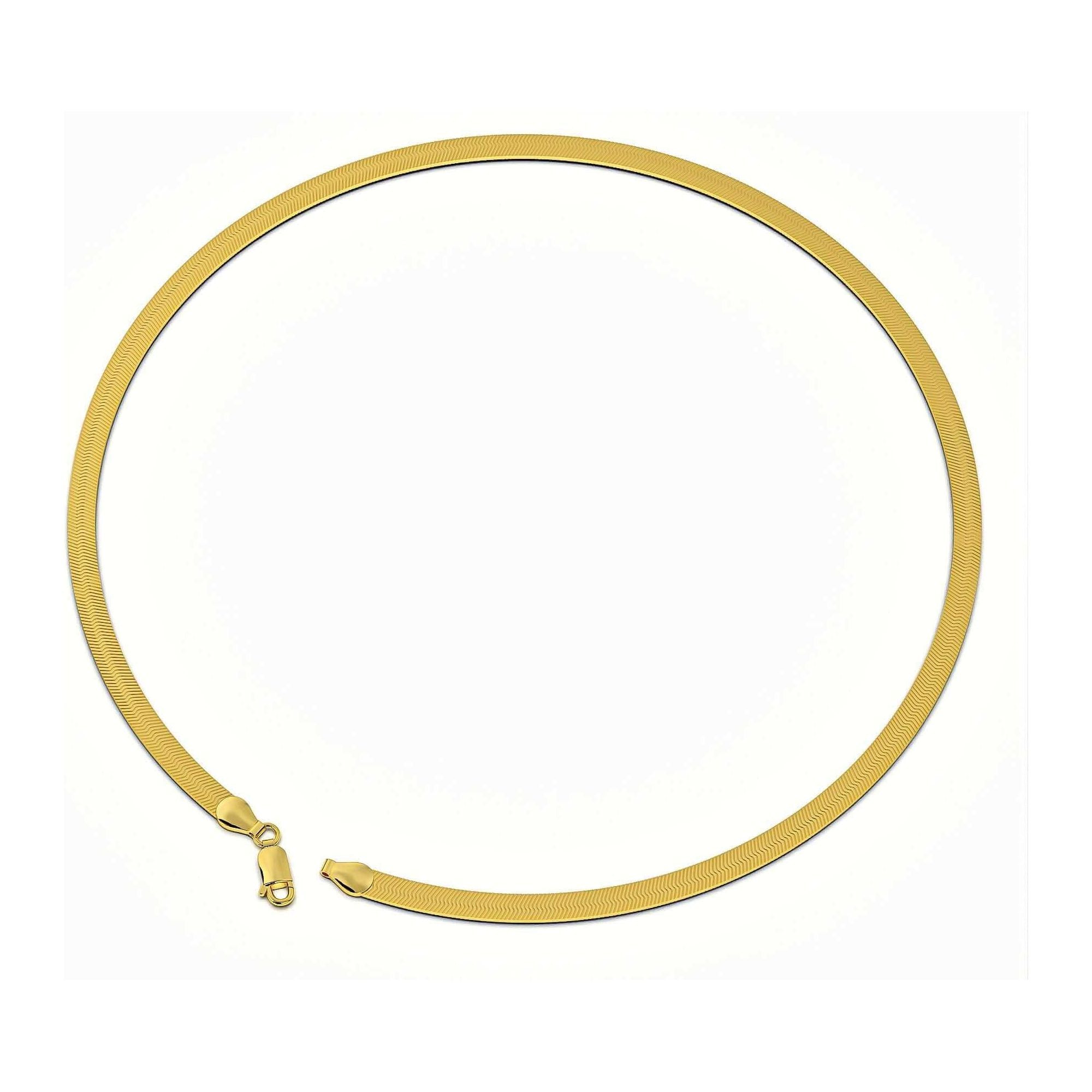 Herringbone Necklace - Yellow Gold