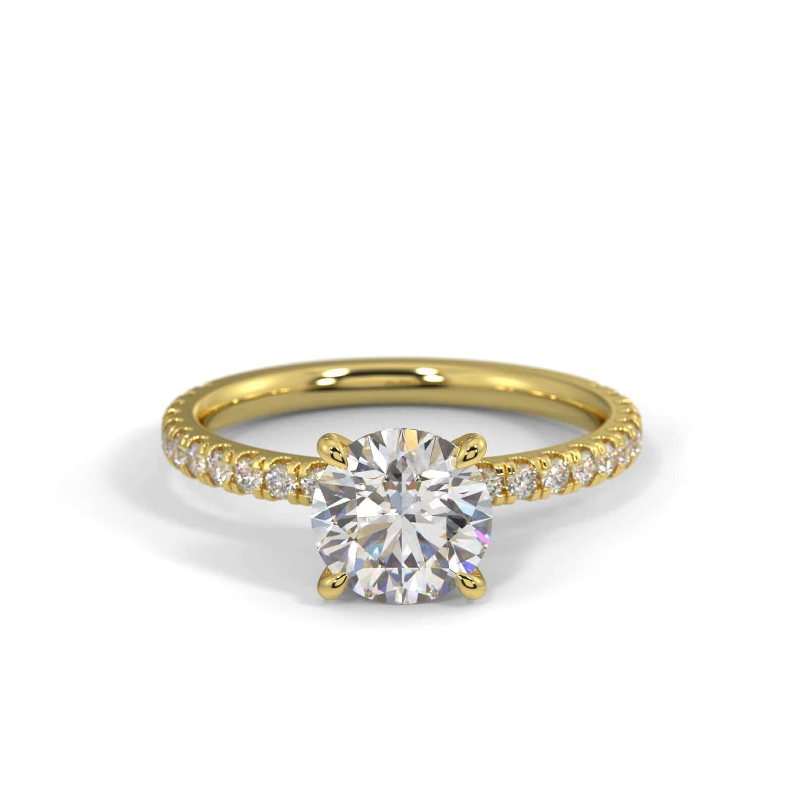 Hallie Round Brilliant Diamond Engagement Ring