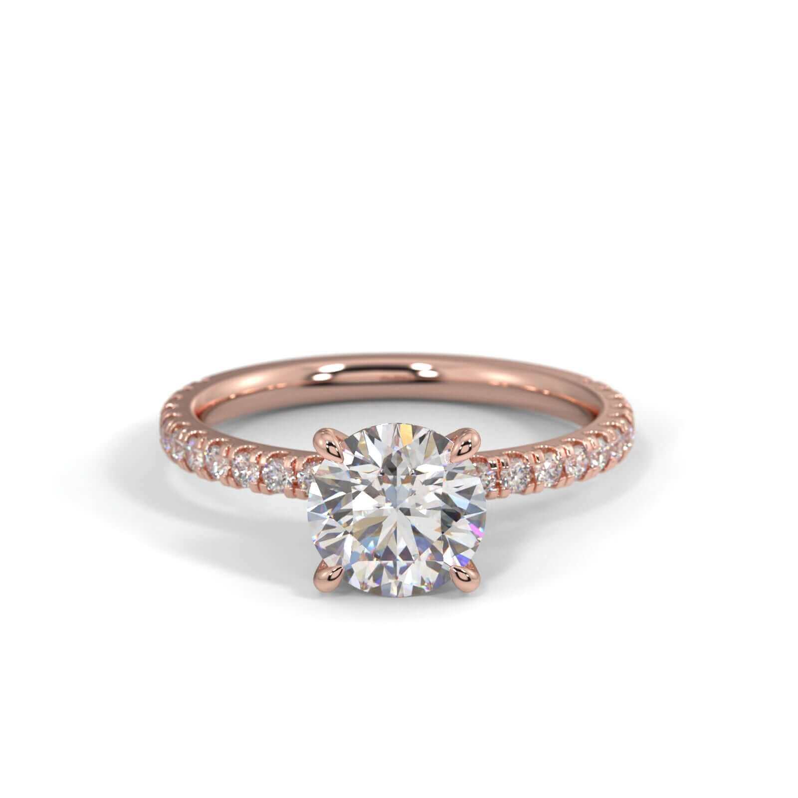 Hallie Round Brilliant Diamond Engagement Ring