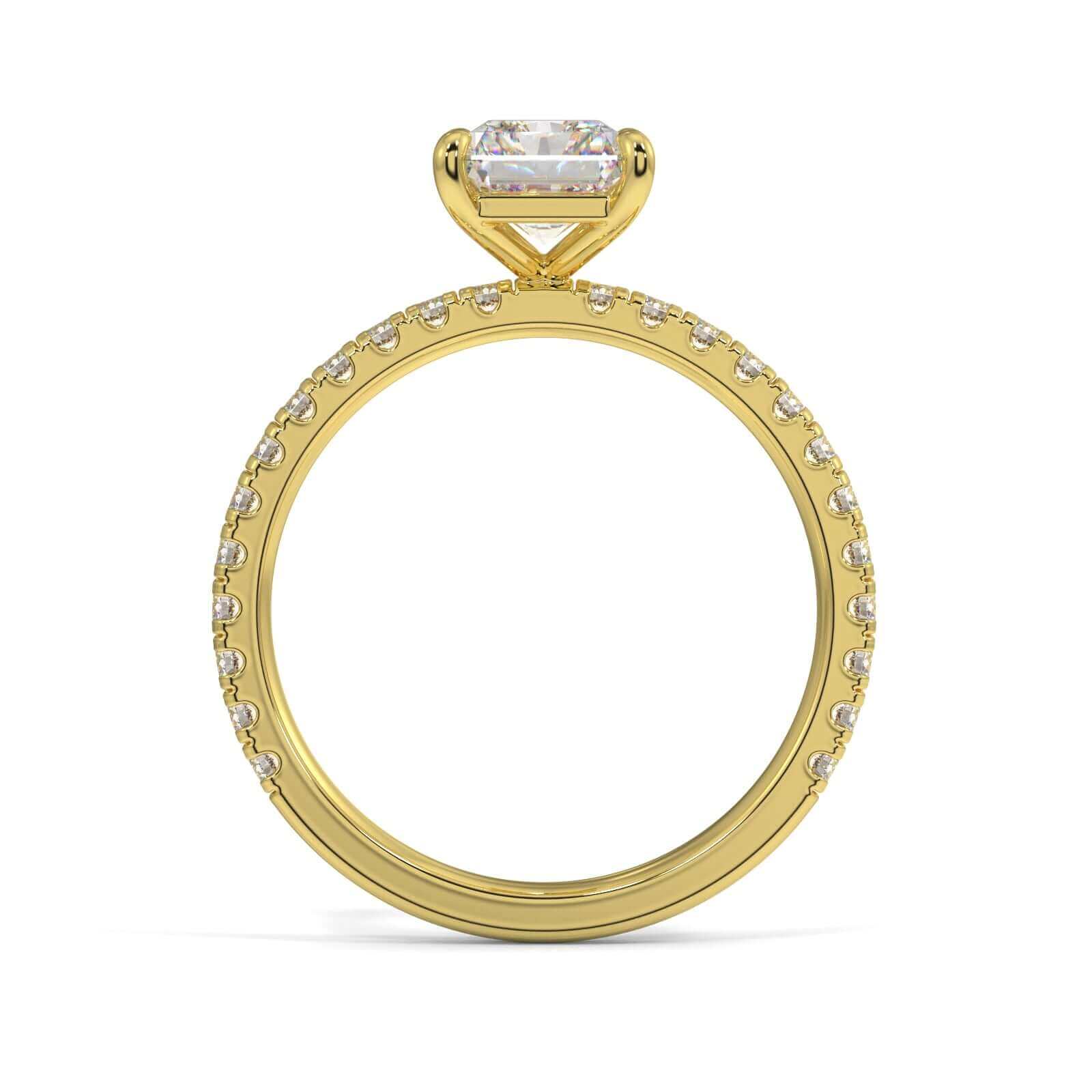 Hallie Radiant Diamond Engagement Ring