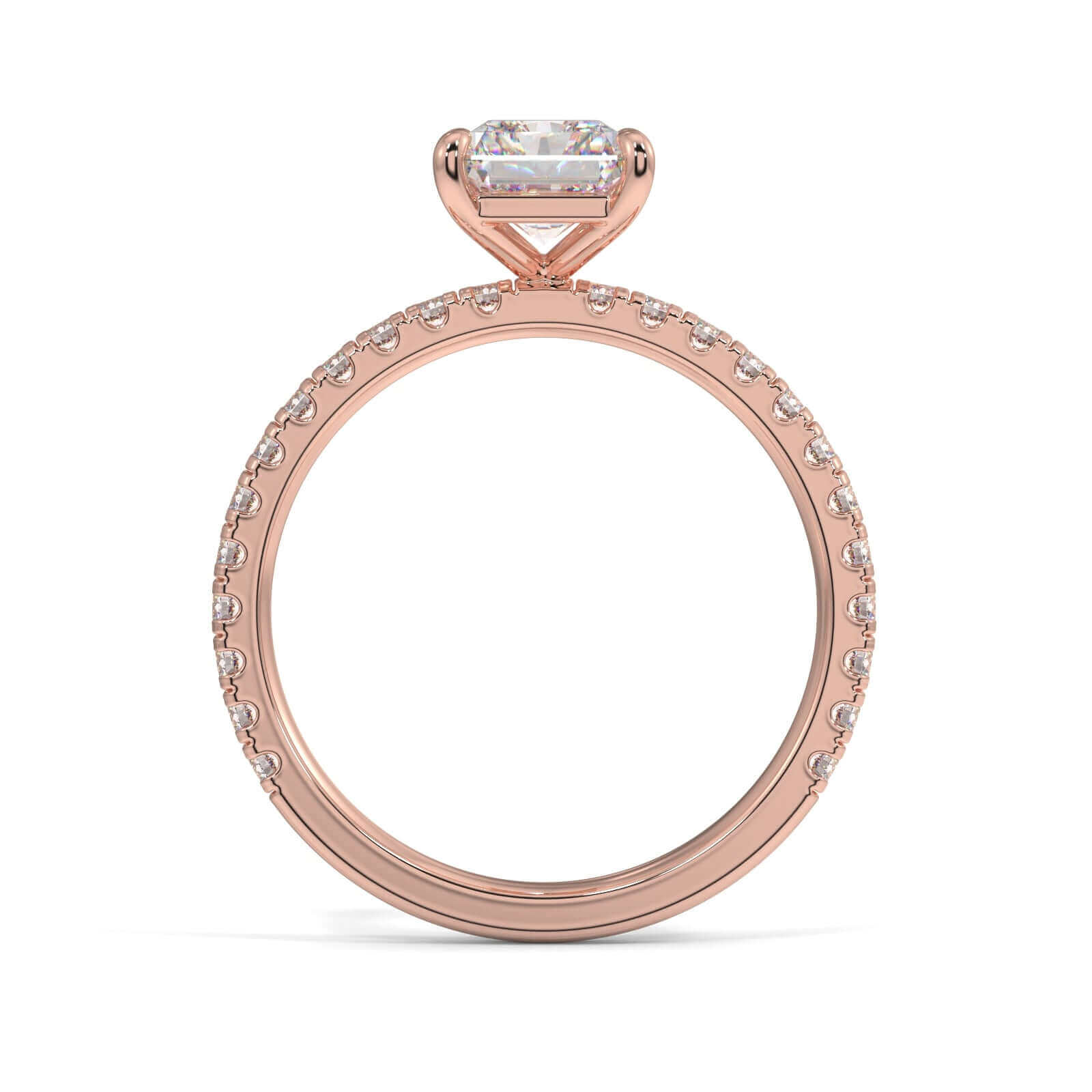 Hallie Radiant Diamond Engagement Ring