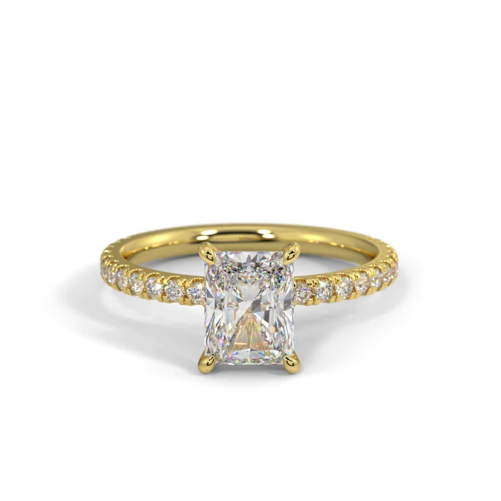 Hallie Radiant Diamond Engagement Ring