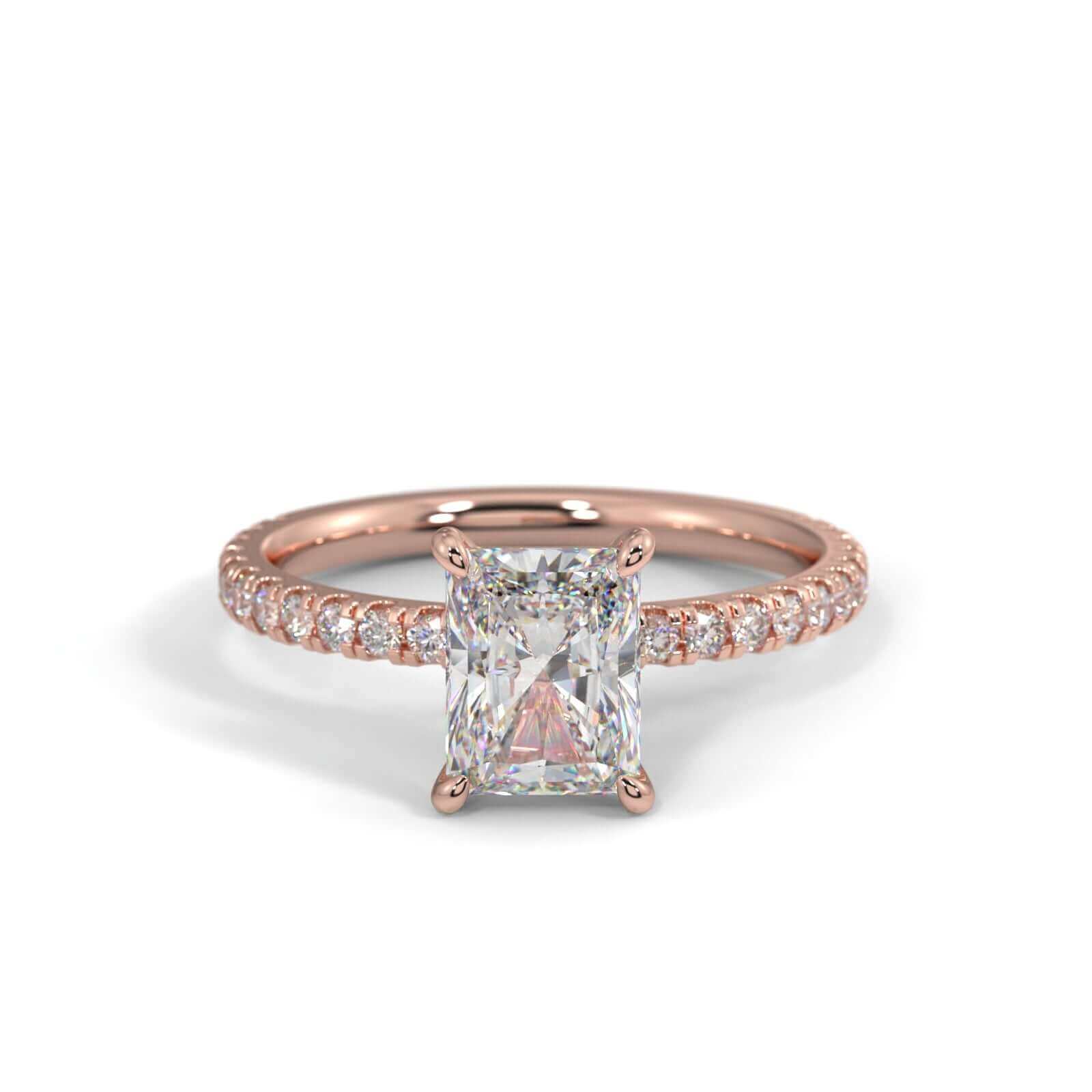 Hallie Radiant Diamond Engagement Ring