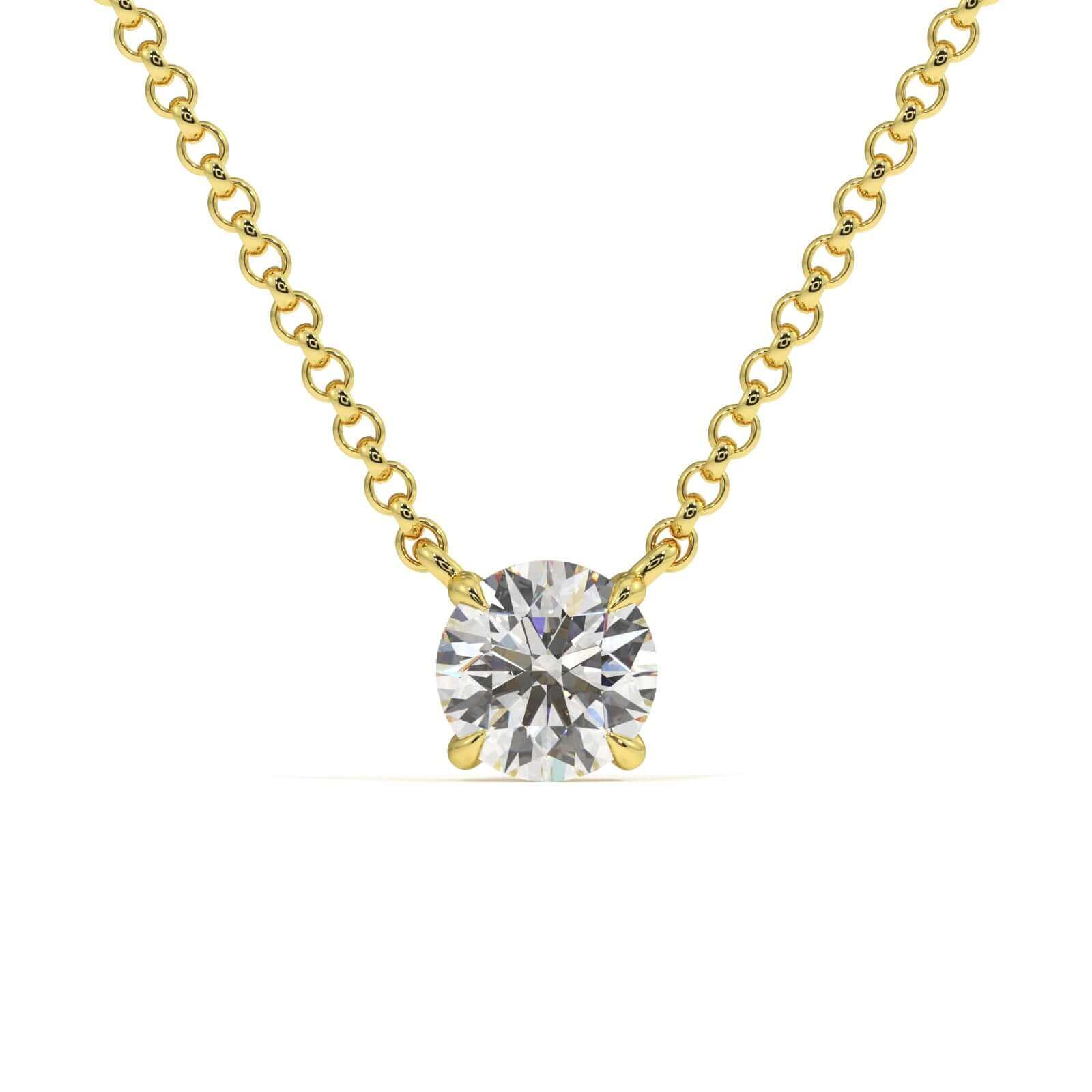 Classic Four Claw Diamond Necklace