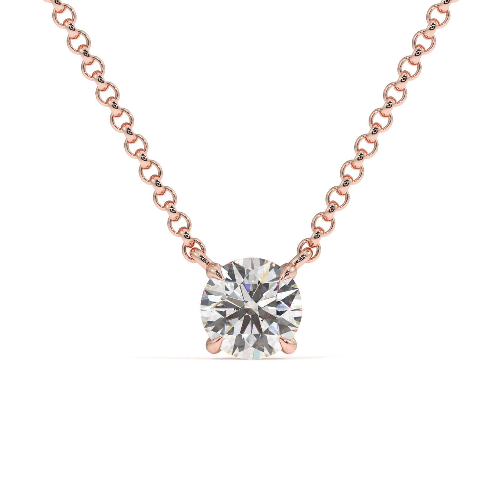 Classic Four Claw Diamond Necklace