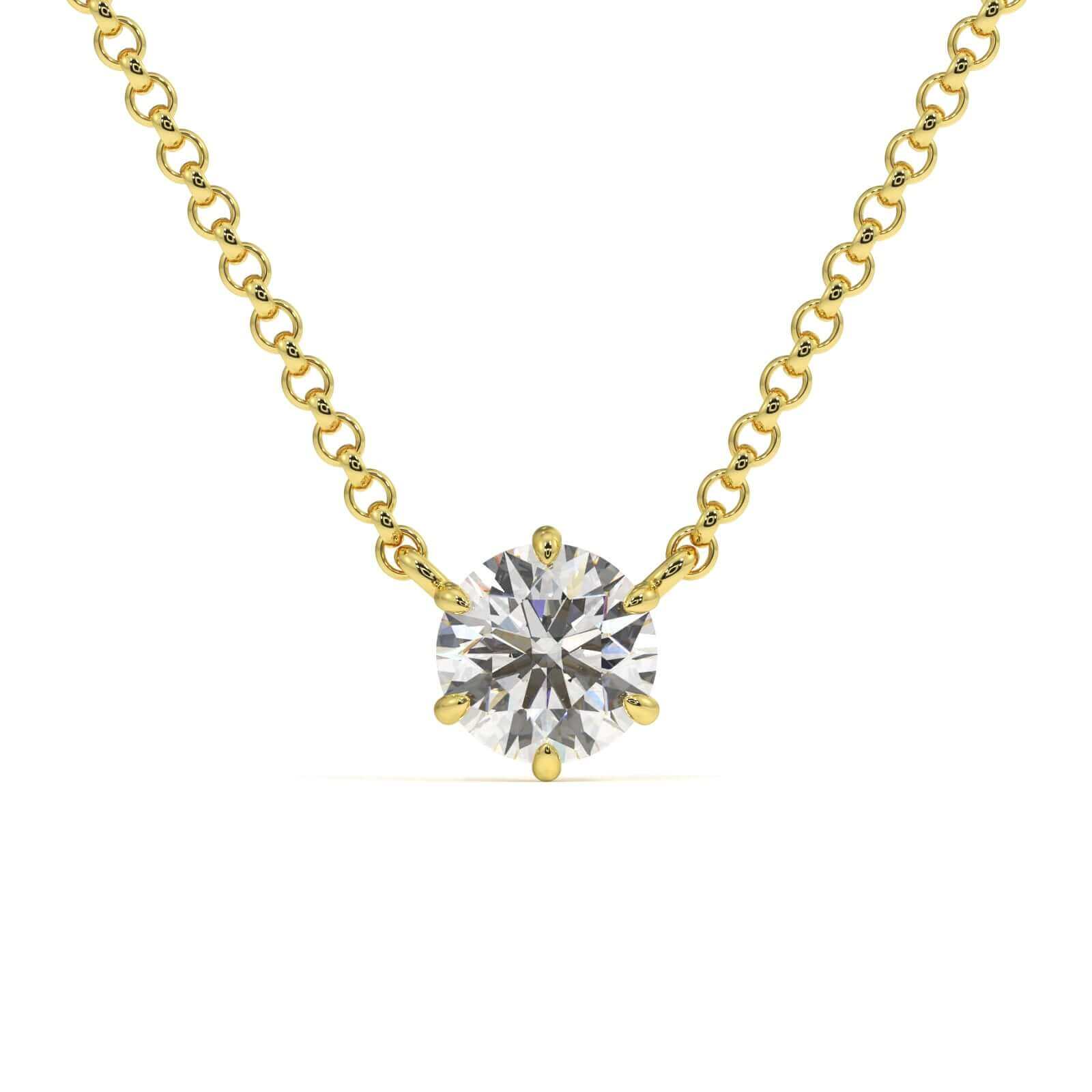 Classic Six Claw Diamond Necklace