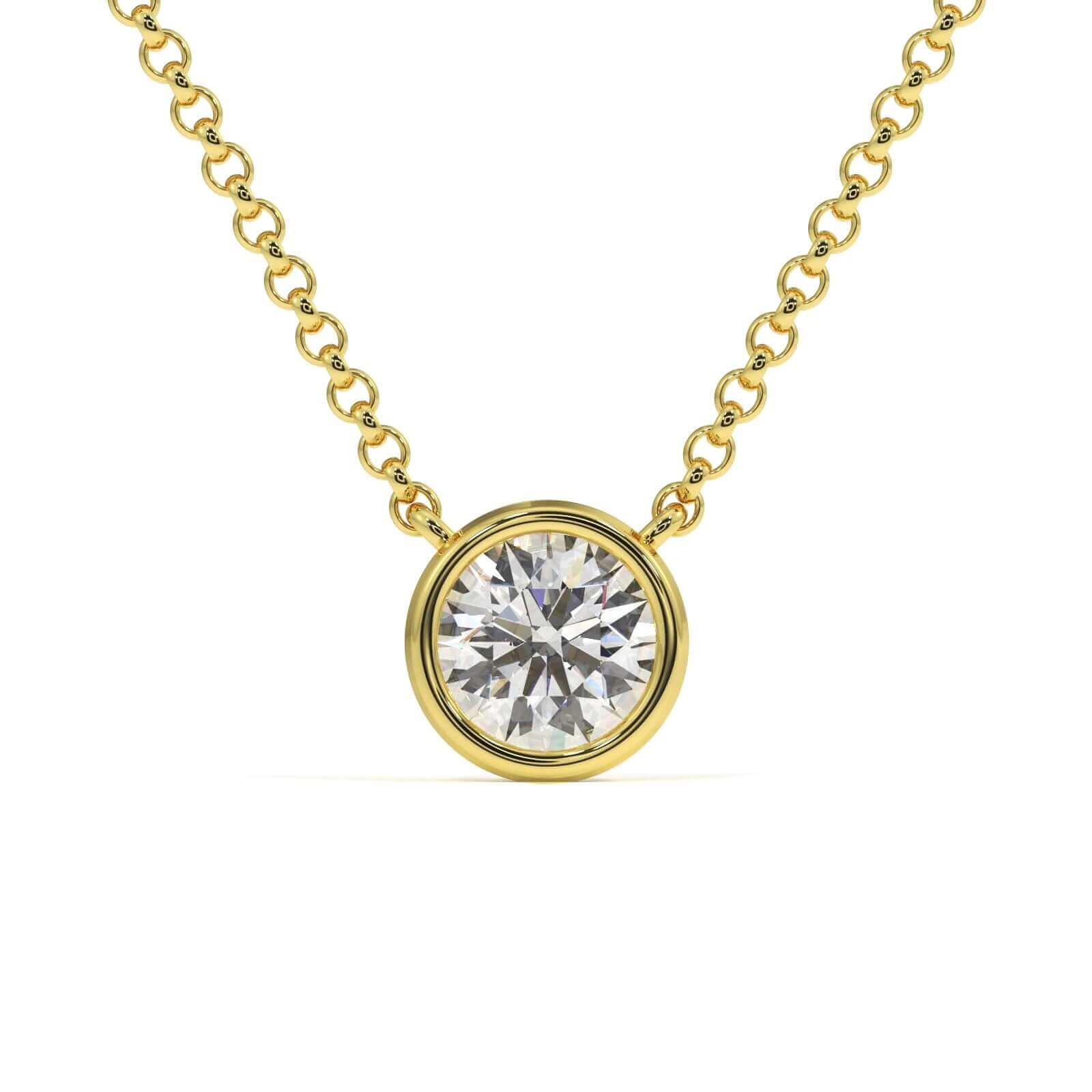 Classic Bezel Diamond Necklace