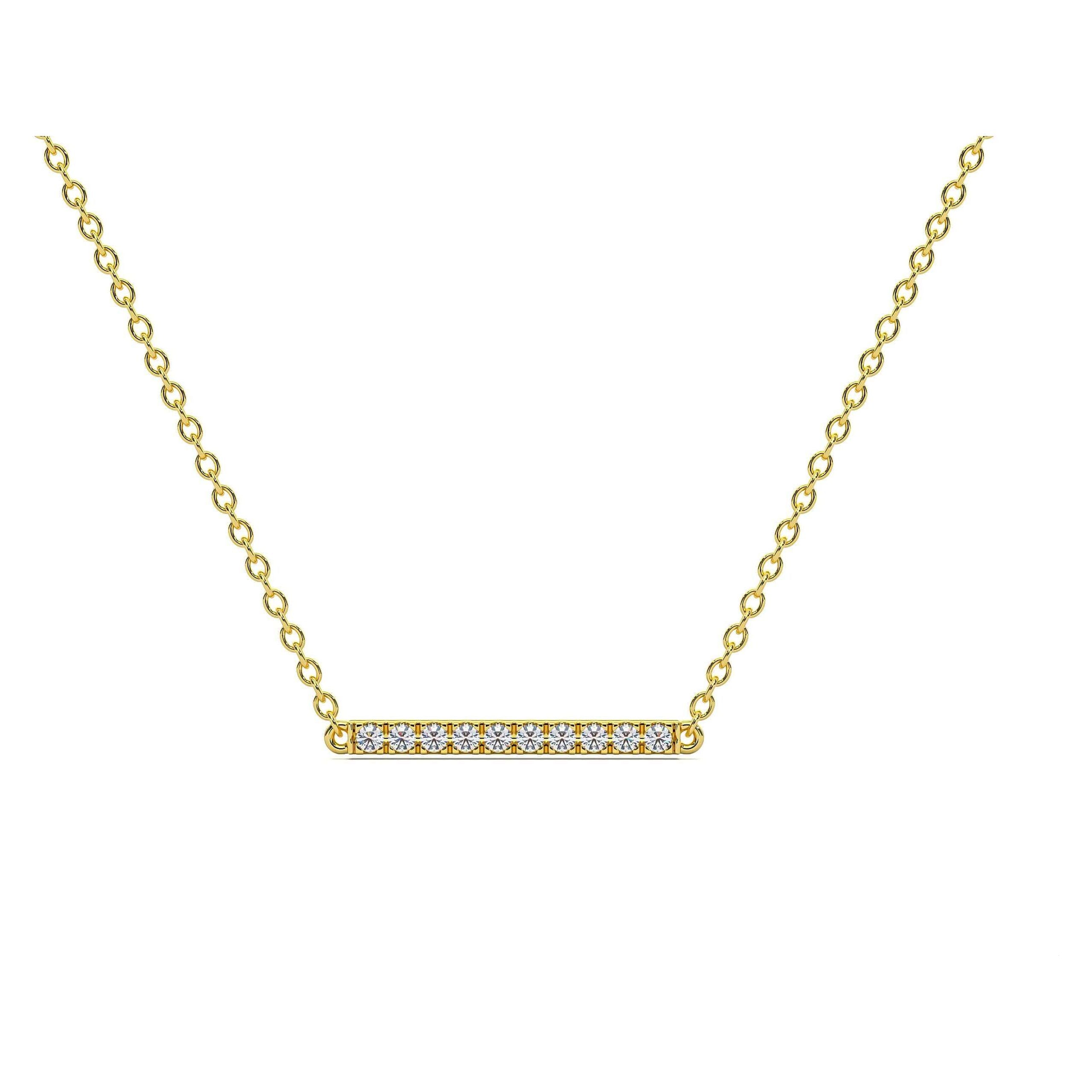 Diamond Bar Necklace