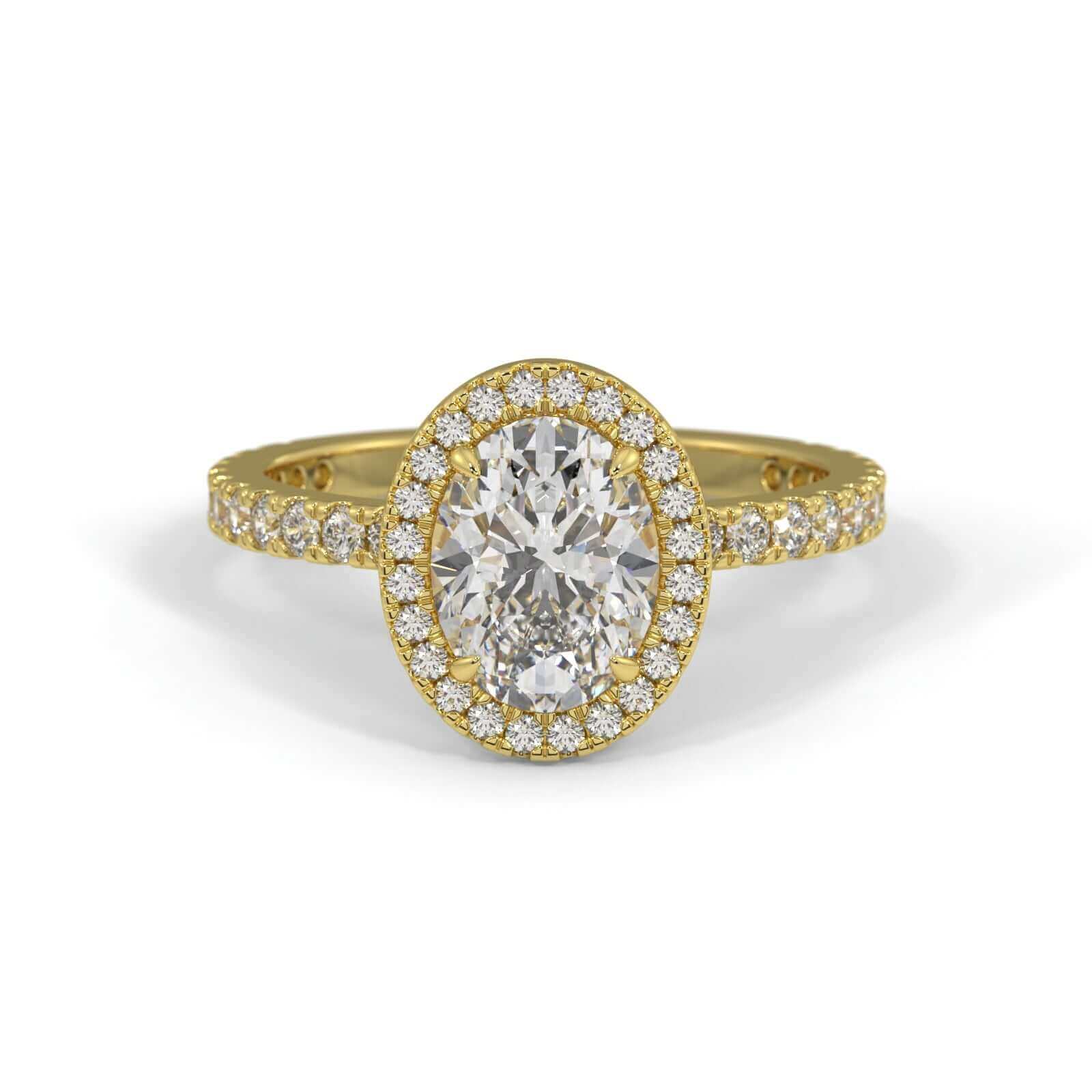 Estee Oval Halo Engagement Ring