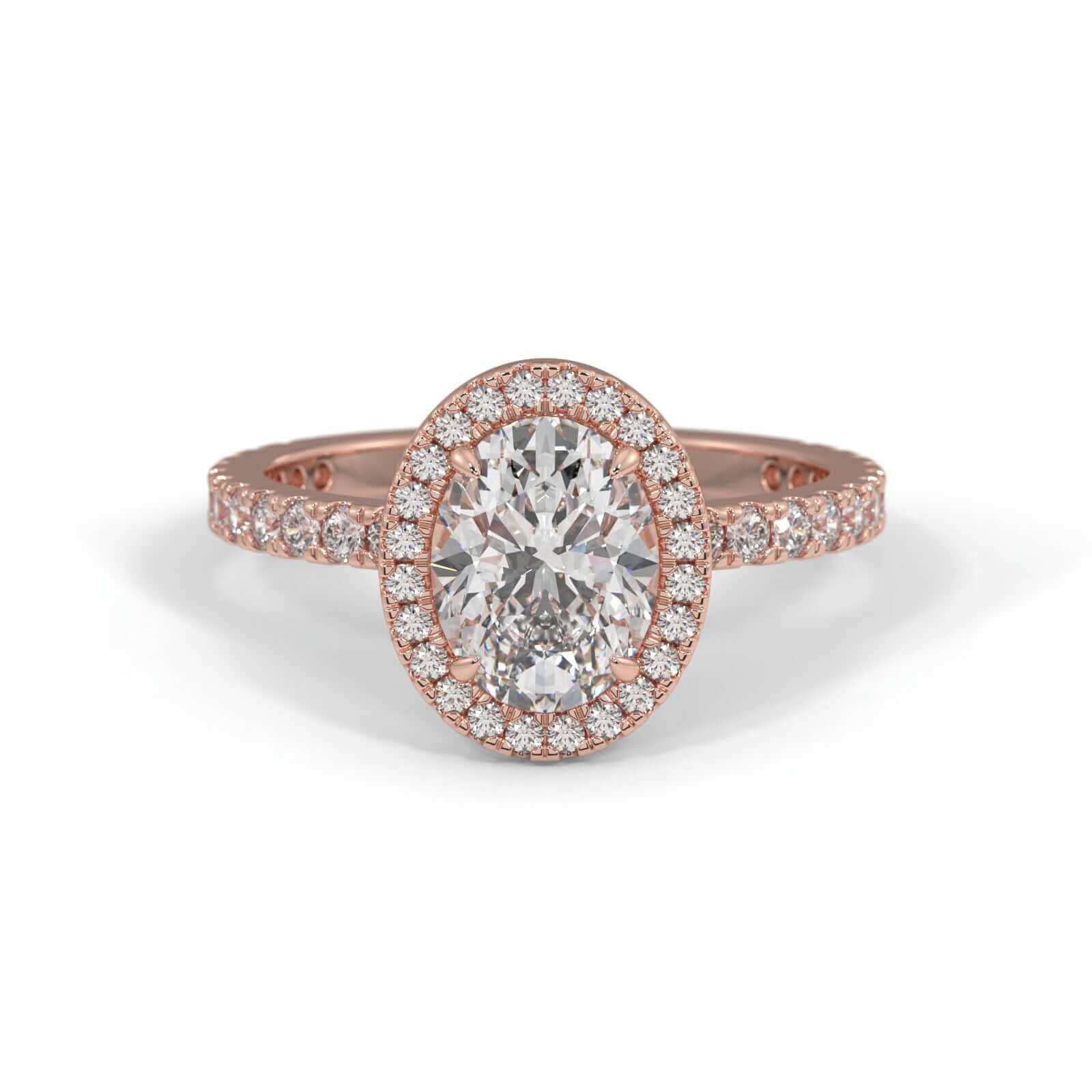Estee Oval Halo Engagement Ring