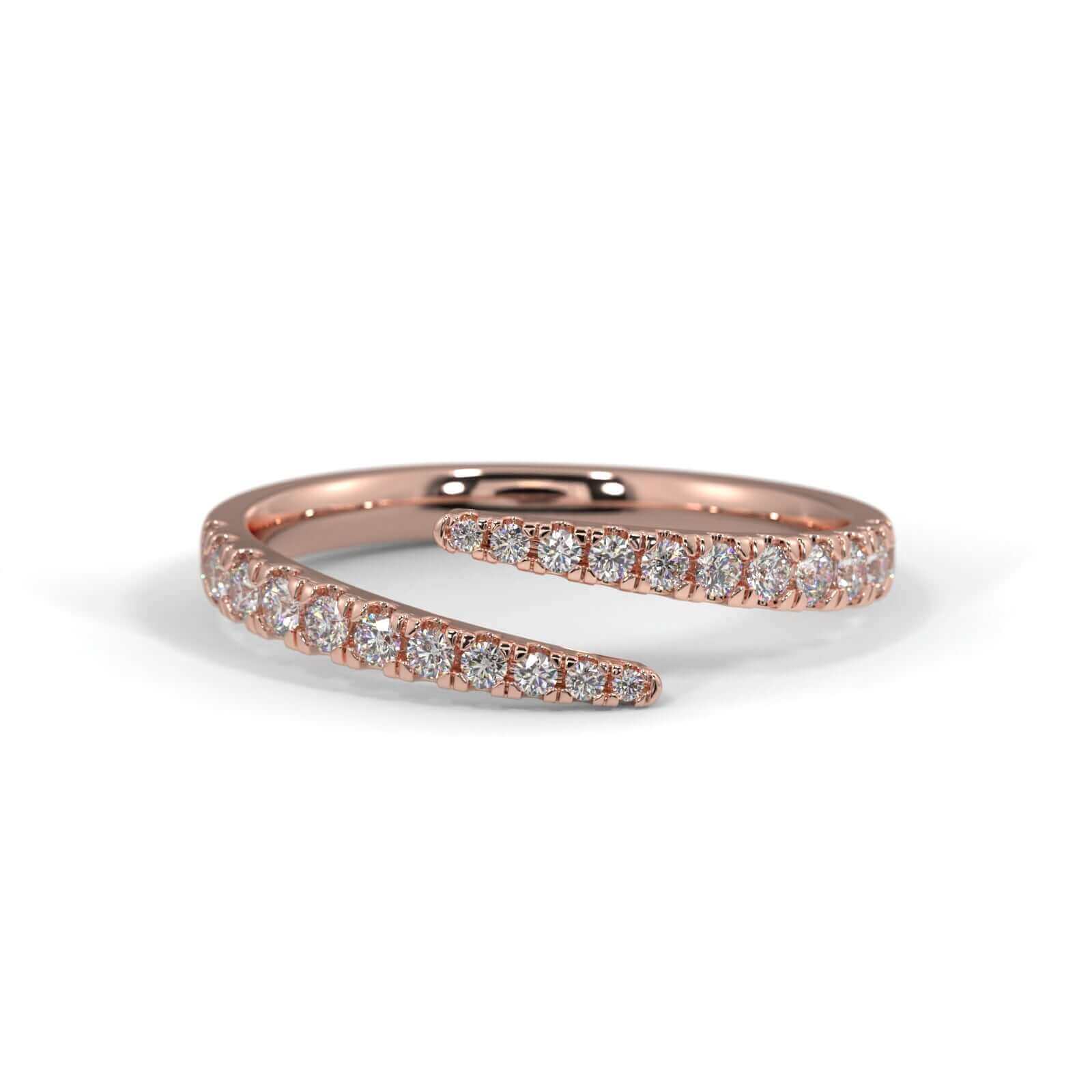 Diamond Wrap Ring - Rose Gold Rings