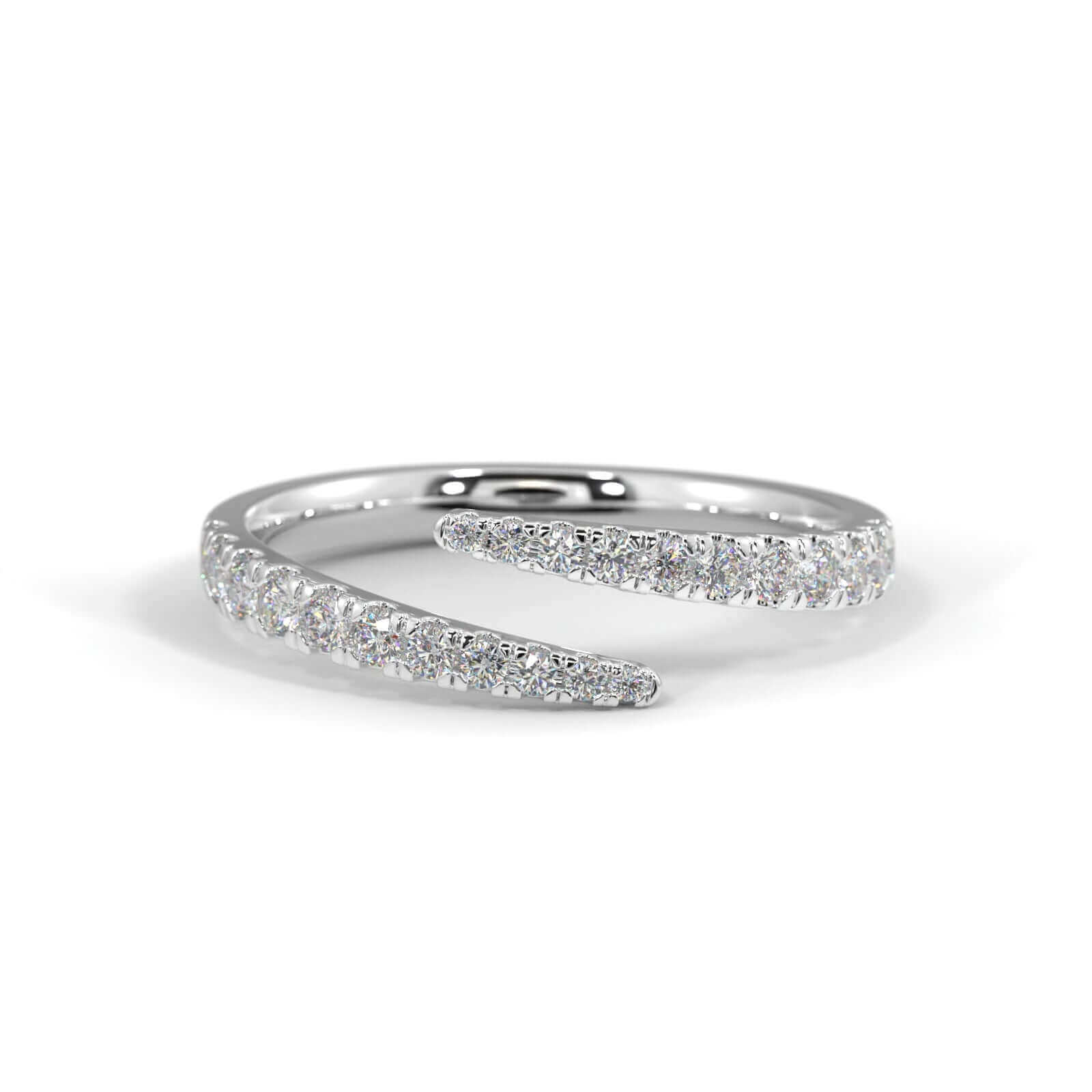 Diamond Wrap Ring - White Gold Rings
