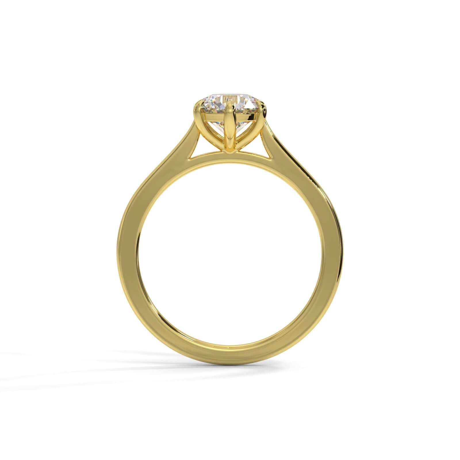 Round Brilliant Cut Diamond Engagement Ring Gold