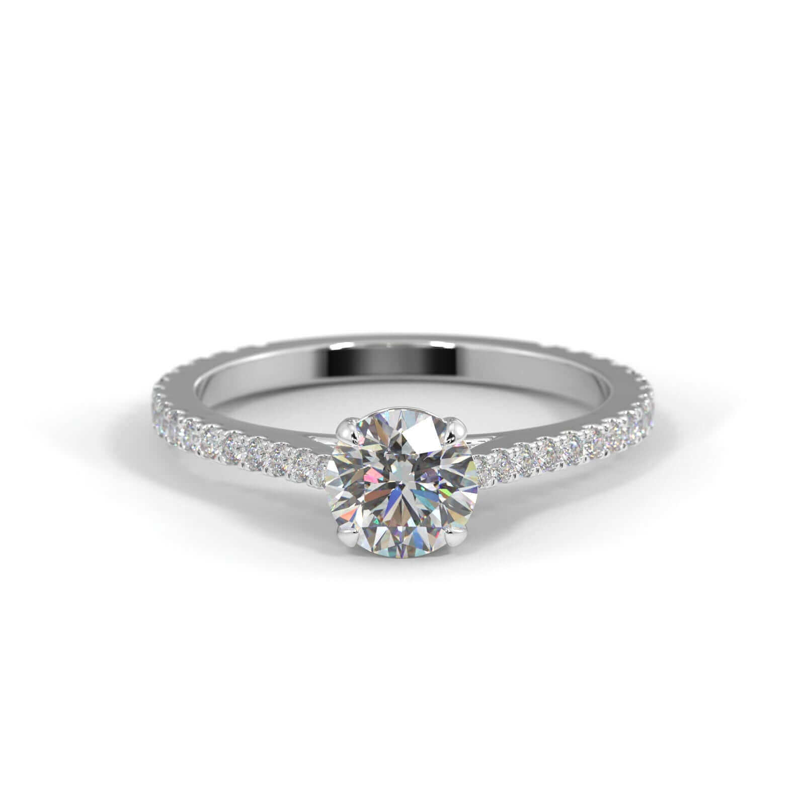 Round brilliant Diamond Engagement Ring Gold