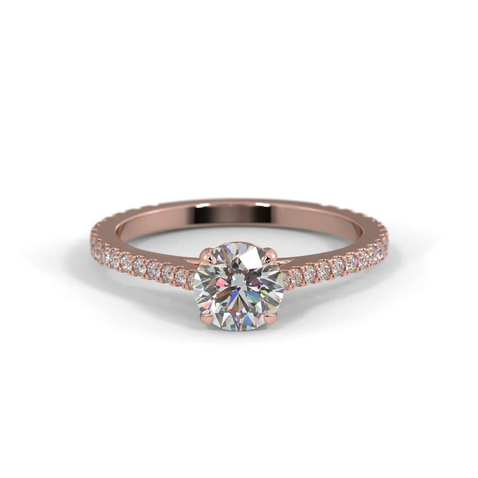 Round brilliant Diamond Engagement Ring Gold