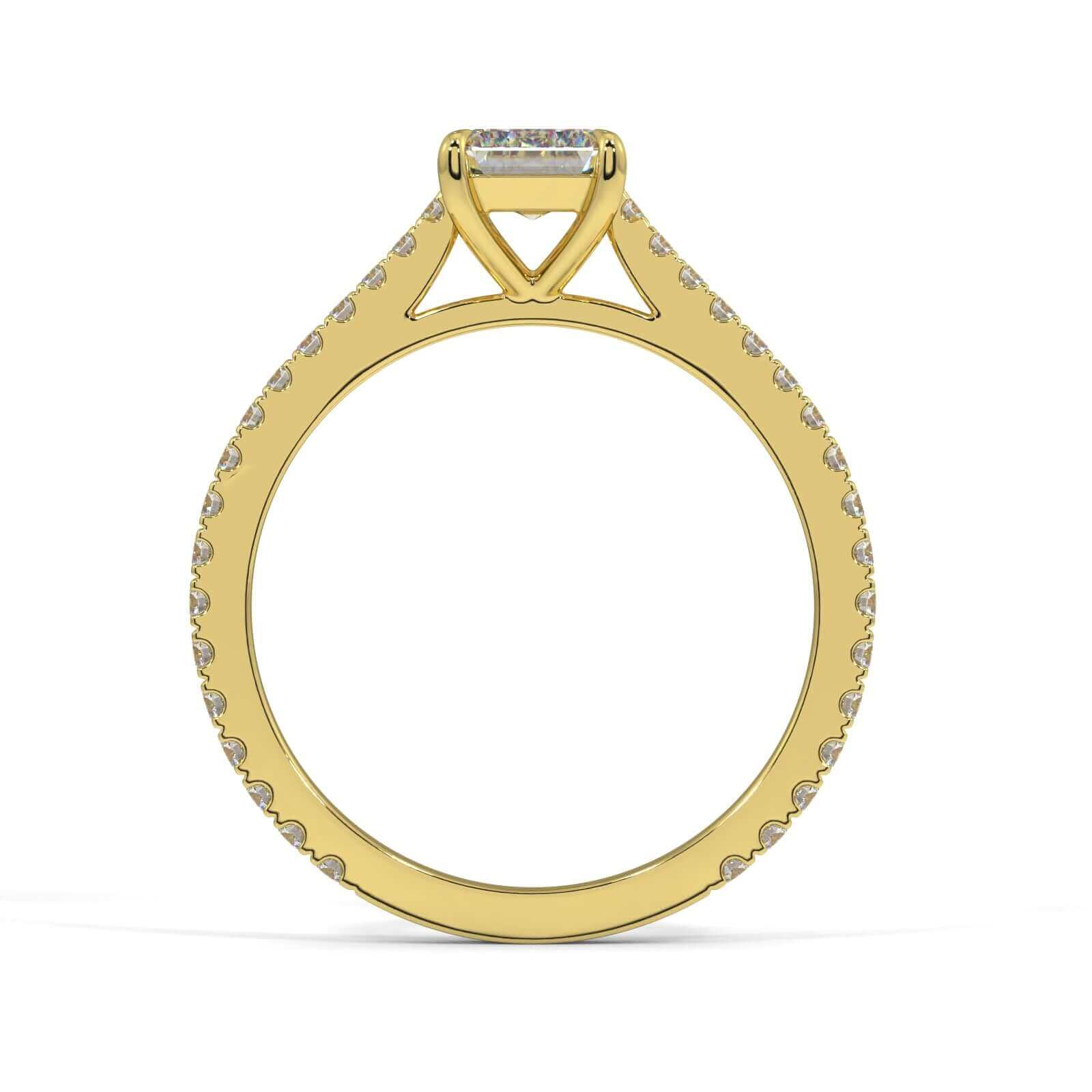 Emerald Cut Diamond Engagement Ring Gold