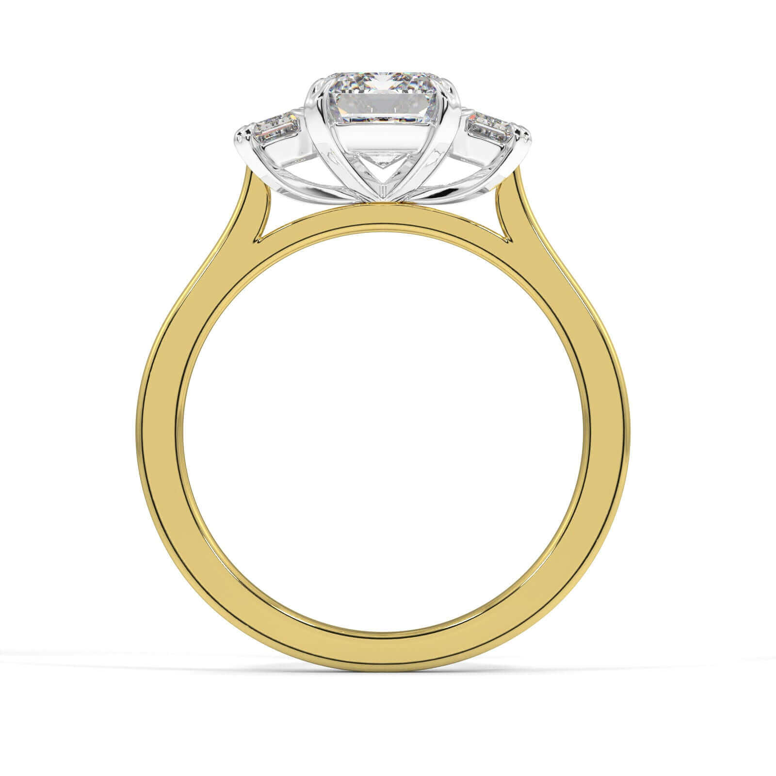 Emerald Cut Diamond Engagement Ring Gold