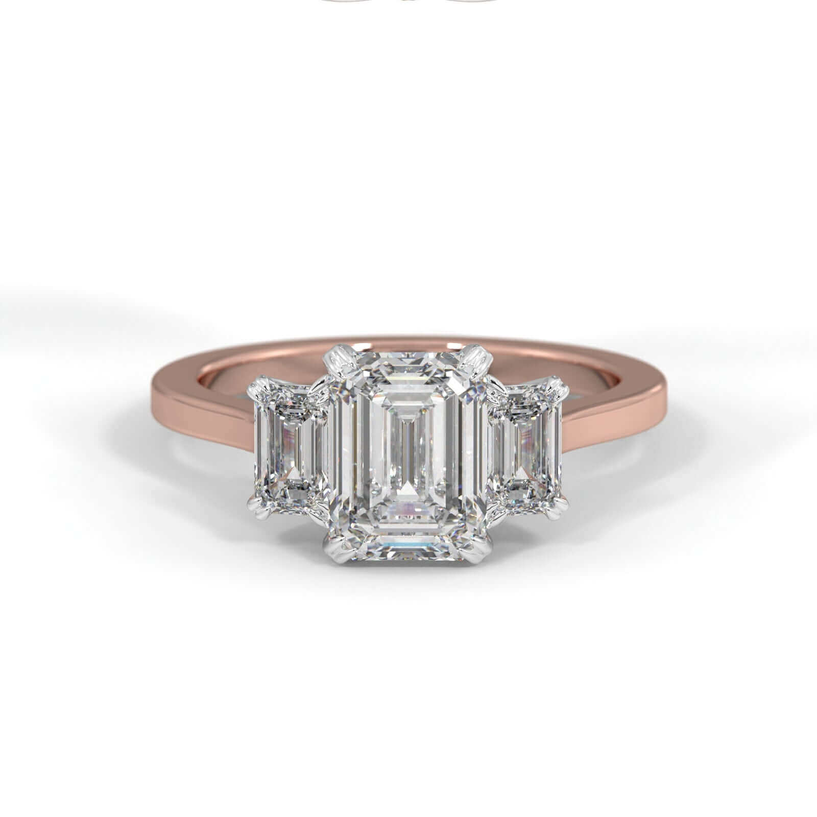 Emerald Cut Diamond Engagement Ring Gold