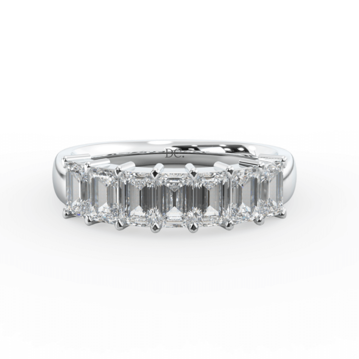 Seven Stone Emerald Cut Diamond Eternity Band
