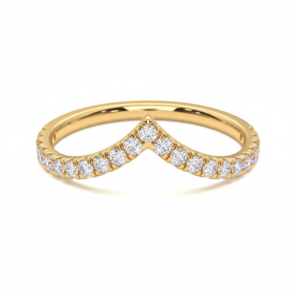 Diamond Wishbone - Rose Gold Rings