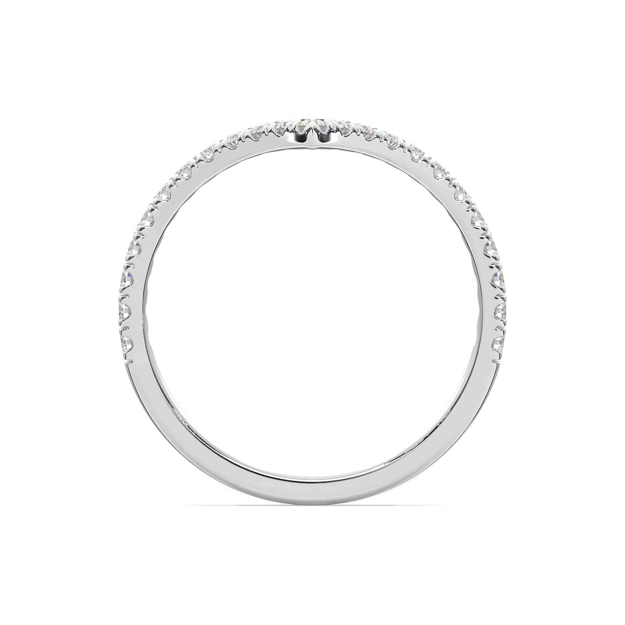 Diamond Wishbone - White Gold Rings